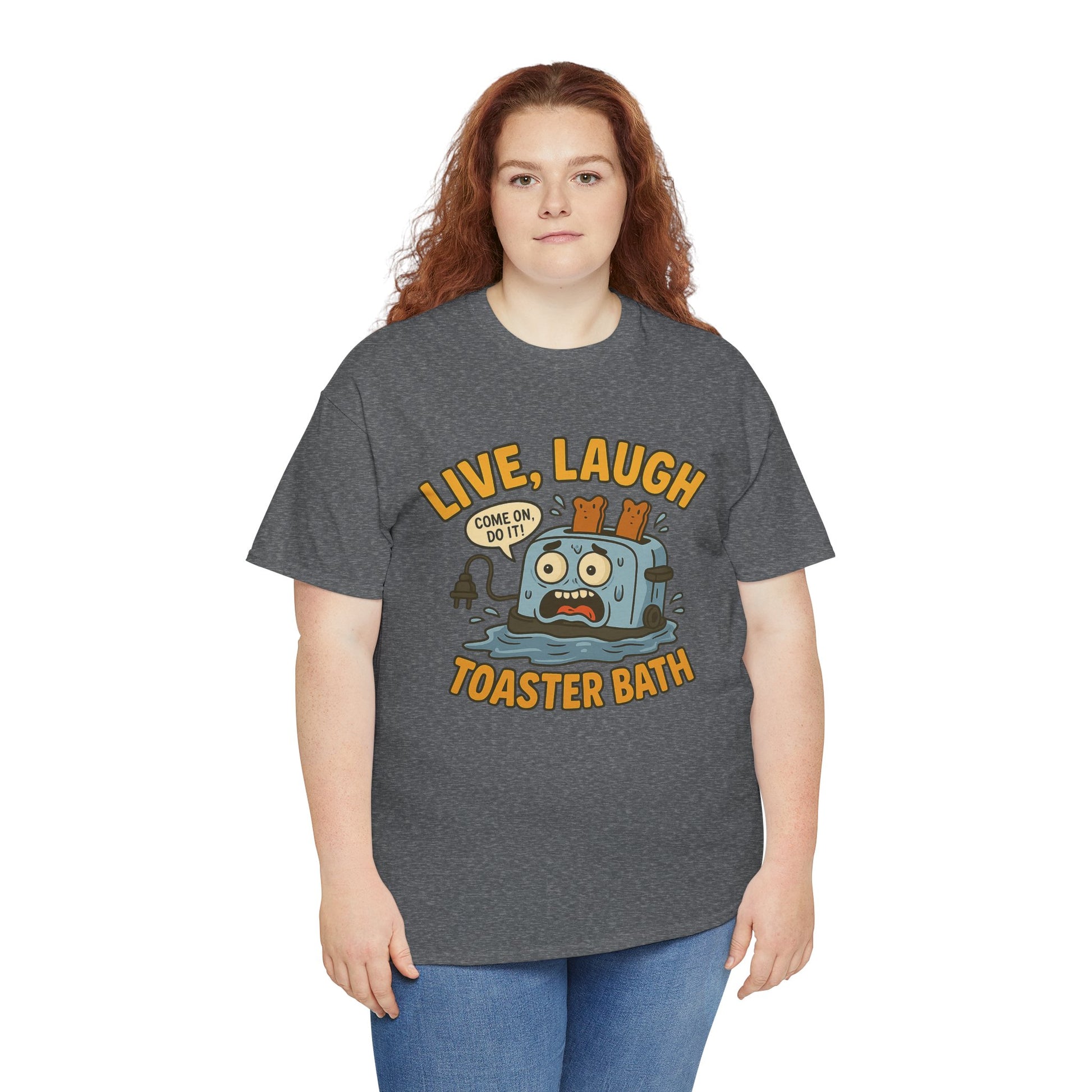 Funny Toaster Bath Tee, Humorous Unisex Shirt, Gift for Friends, Lightweight Cotton Tee, Birthday Party Outfit