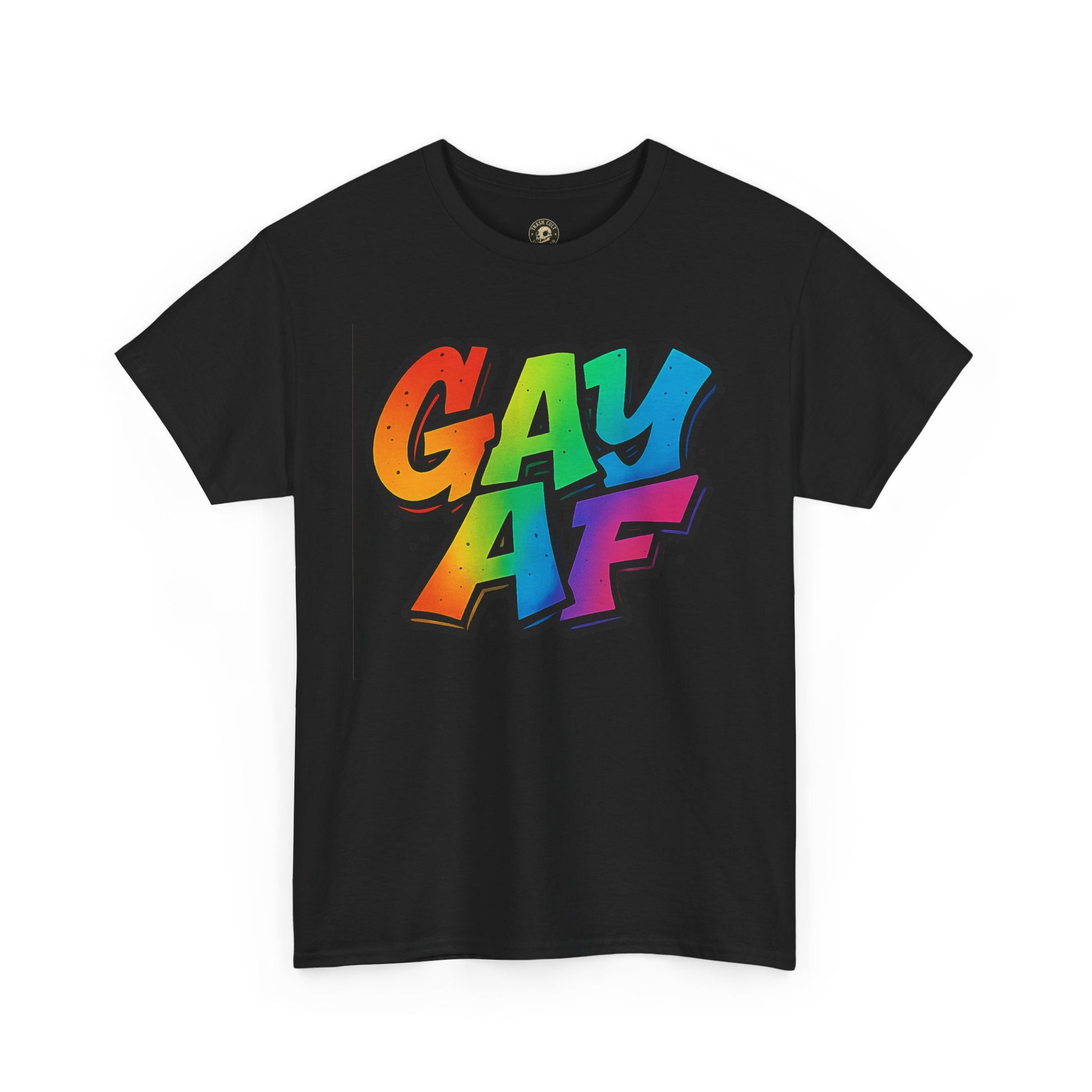 Pride Graphic Tee, Vibrant Gay AF Cotton T-Shirt, LGBTQ+ Celebration Wear, Fun Gift for Friends, Festival Fashion