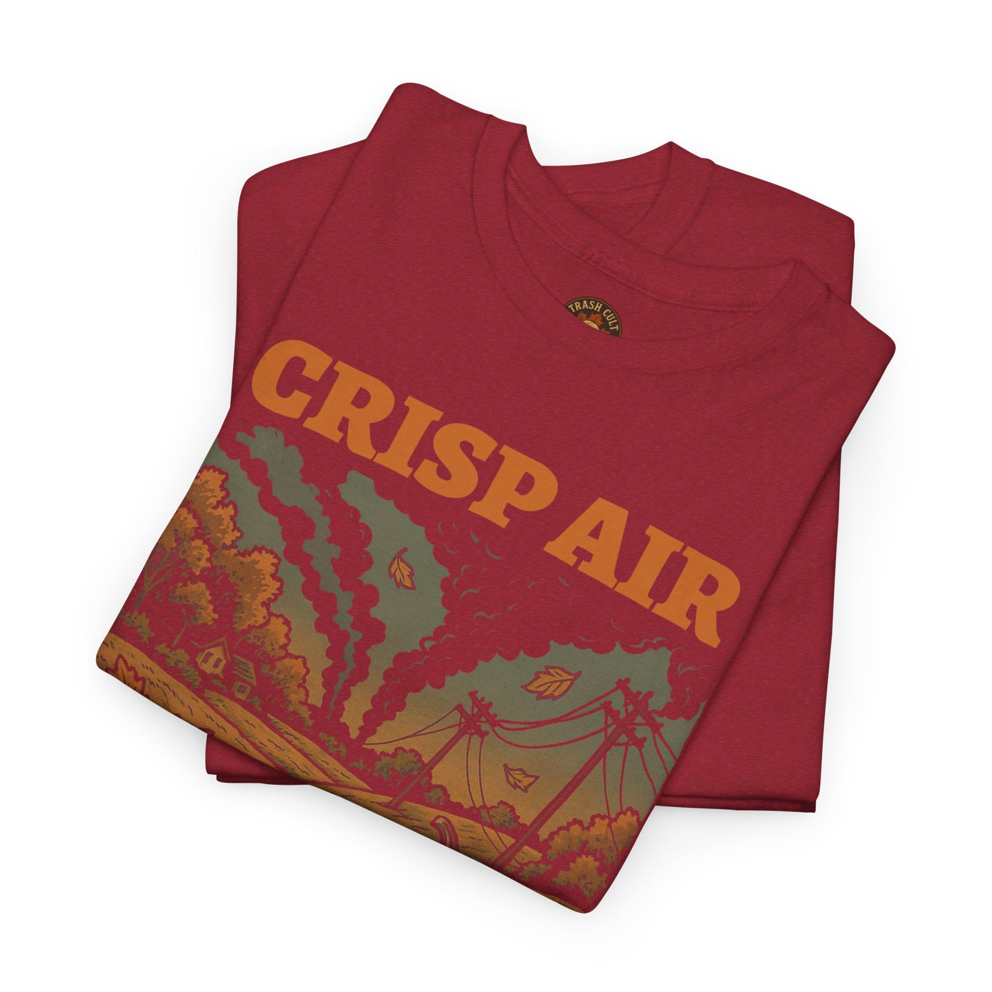 Crisp Air Crumbling Society Shirt – Dystopian Fall Pumpkin Tee – Fall of Humanity Collection – Trash Cult Supply Co.