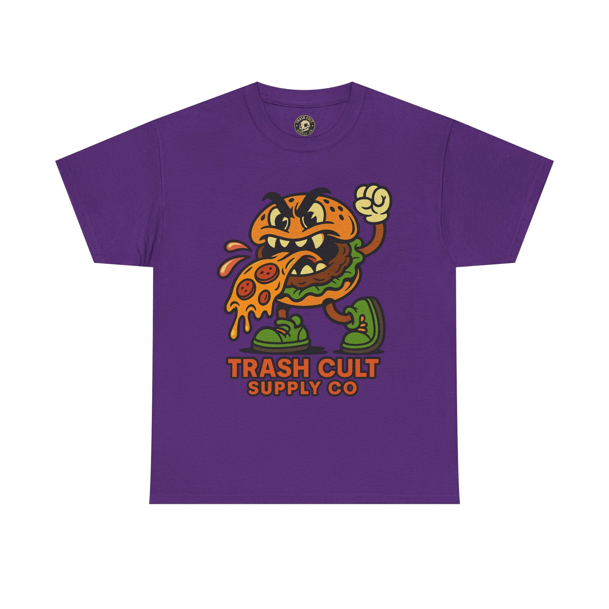 Angry Burger Pizza Spitter Tee – Trash Cult Supply Co | Gildan 5000 Shirt
