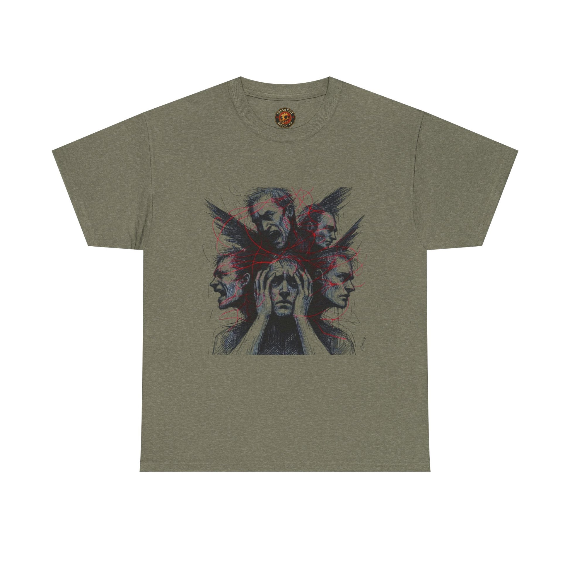 Xian Allen x Trash Cult Shirt – “Loud Inside My Head” | Dark Illustrative Art Tee
