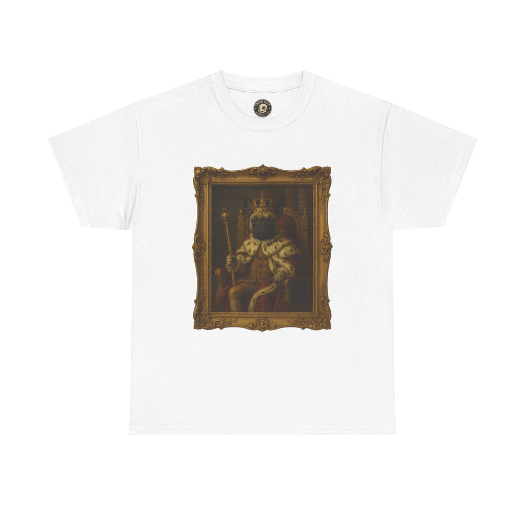 French Bulldog King Baroque Portrait Shirt – Funny Royal Dog Tee – Gildan 5000 Unisex Heavy Cotton