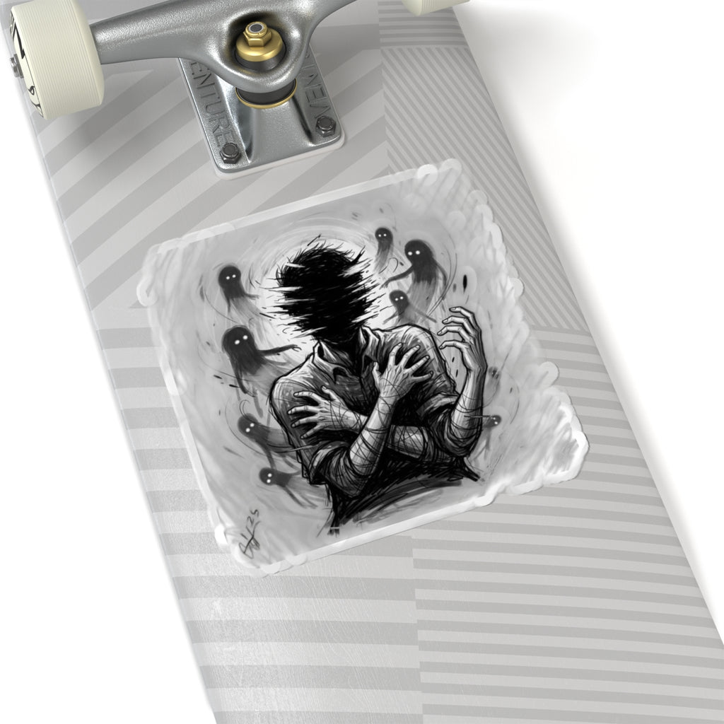 Xian Allen x Trash Cult Sticker – “Don’t Let Them In” | Haunted Ghost Spiral Kiss Cut Decal