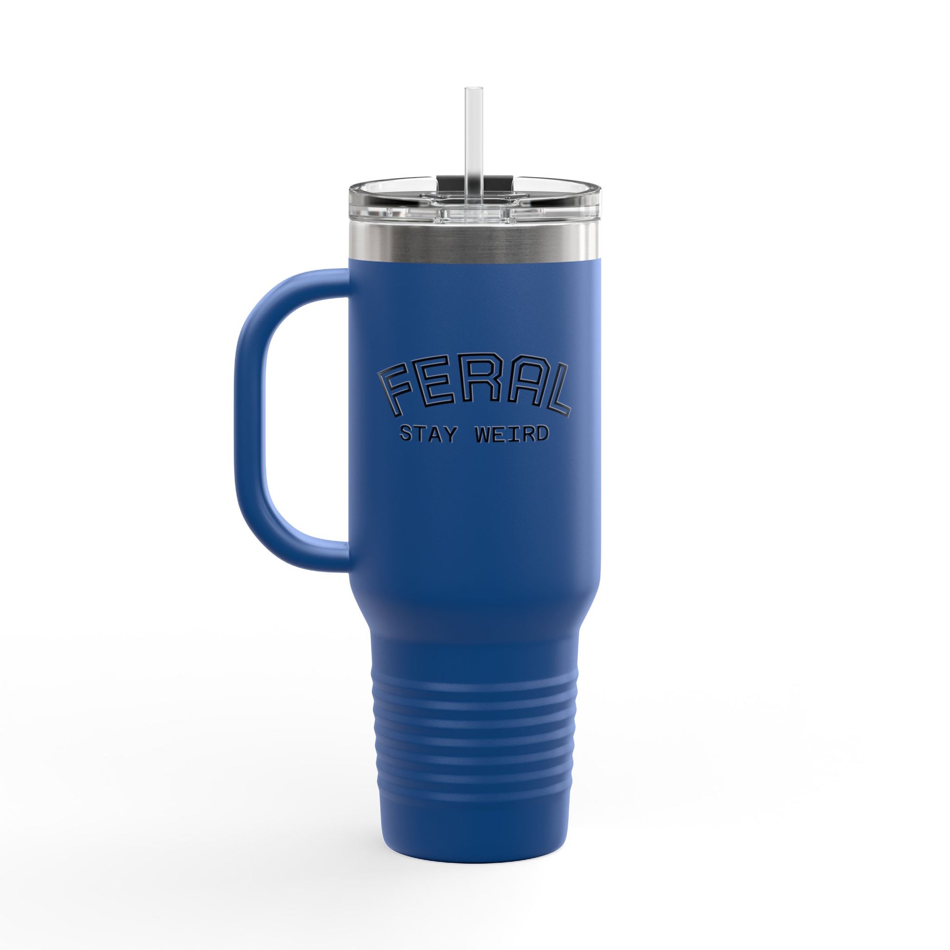 40oz Insulated Travel Mug with Handle – Leak-Proof Stainless Steel Tumbler for Hot & Cold Drinks | Trash Cult / FERAL Edition