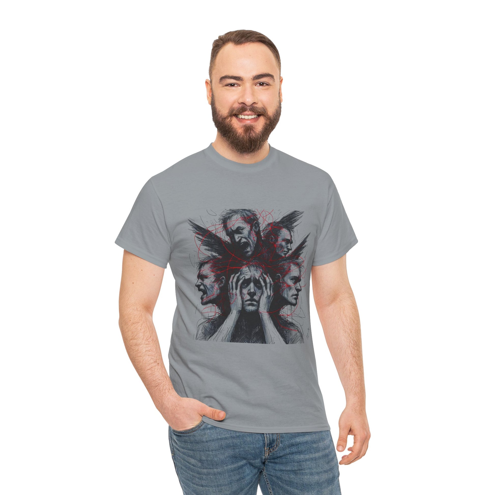 Xian Allen x Trash Cult Shirt – “Loud Inside My Head” | Dark Illustrative Art Tee