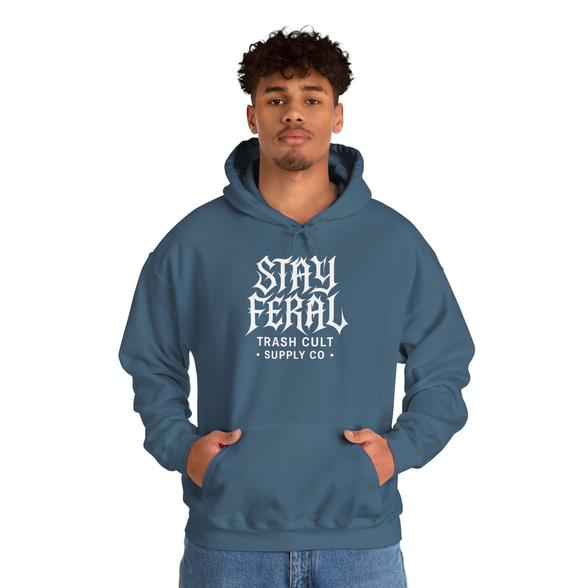 Stay Feral Gothic Hoodie – Trash Cult Supply Co Unisex Pullover