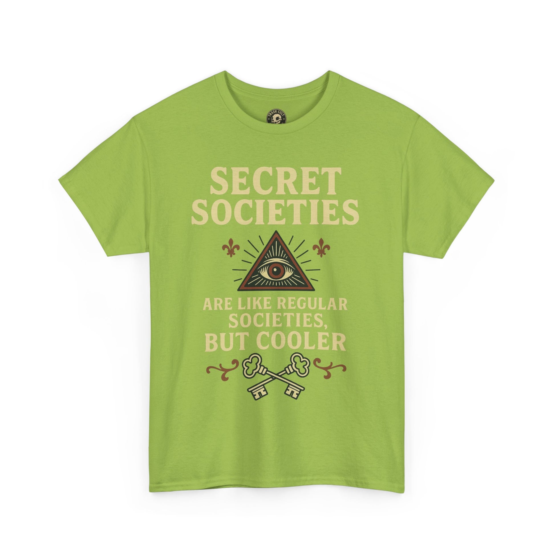 Secret Societies Shirt – Illuminati Eye Graphic Tee – Gildan 5000 Soft Cotton – Trash Cult Vintage Design