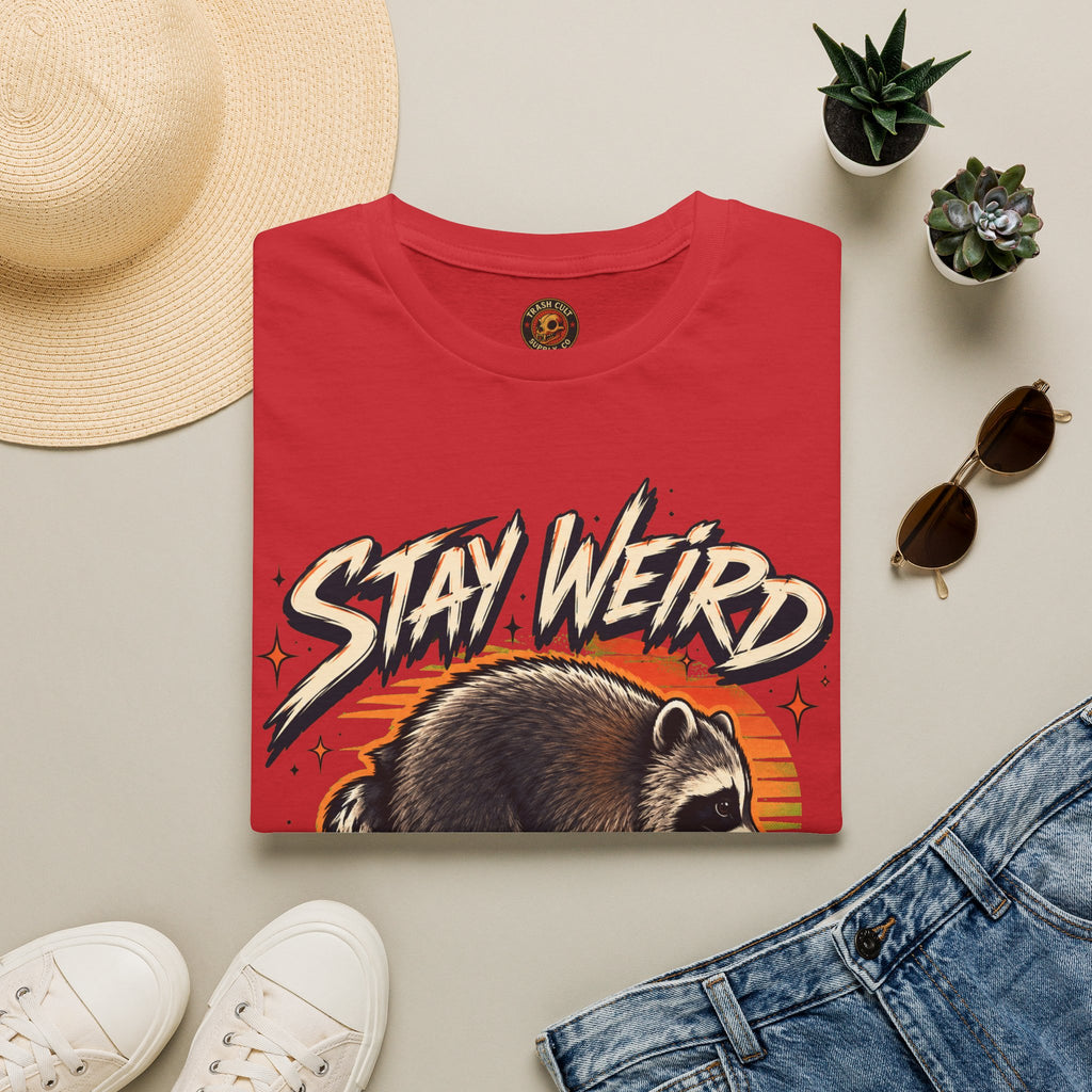 Stay Weird Raccoon Jimothy T-Shirt — Vintage Graphic Tee