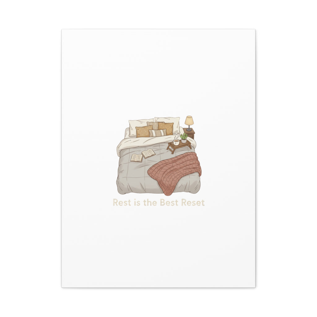 Rest is the Best Reset Canvas | sleepy humor, restful vibes