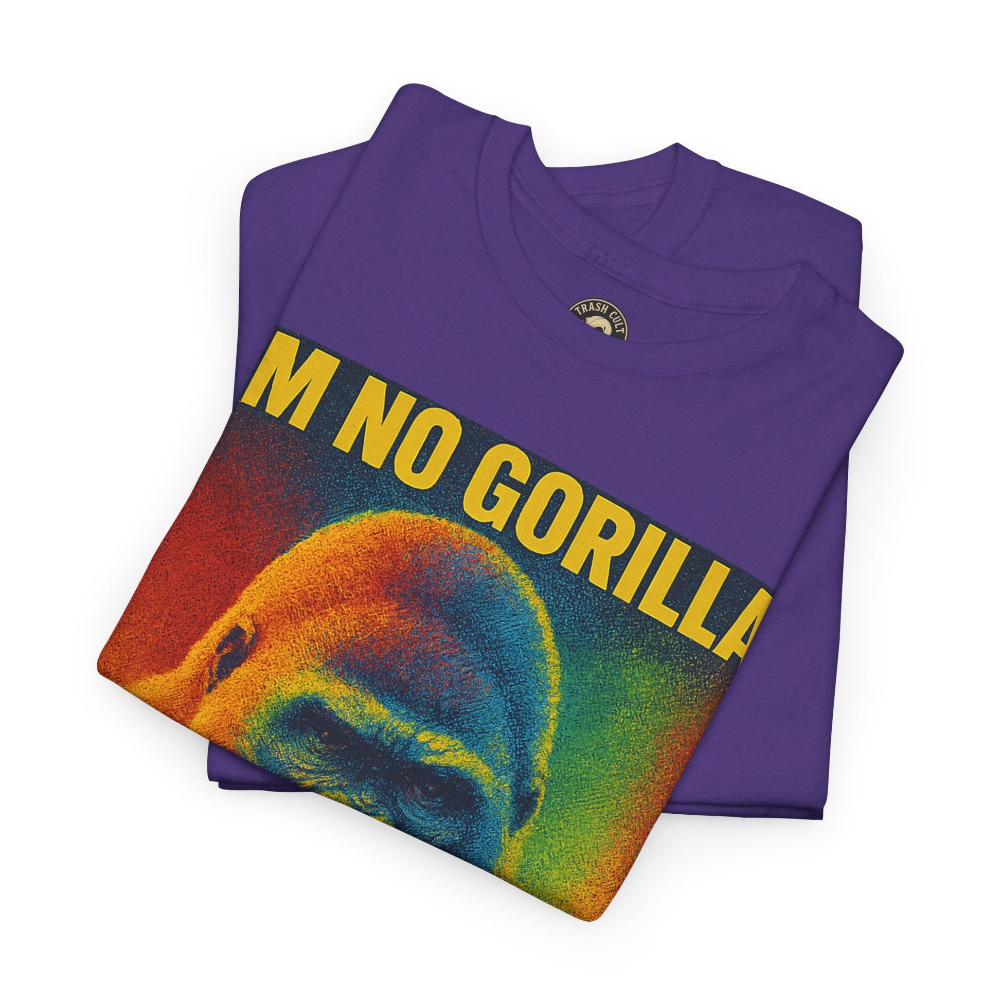 I’m No Gorilla But I Can Beat Off 100 Men Shirt – Multicolor Halftone Gorilla Tee on Gildan 5000