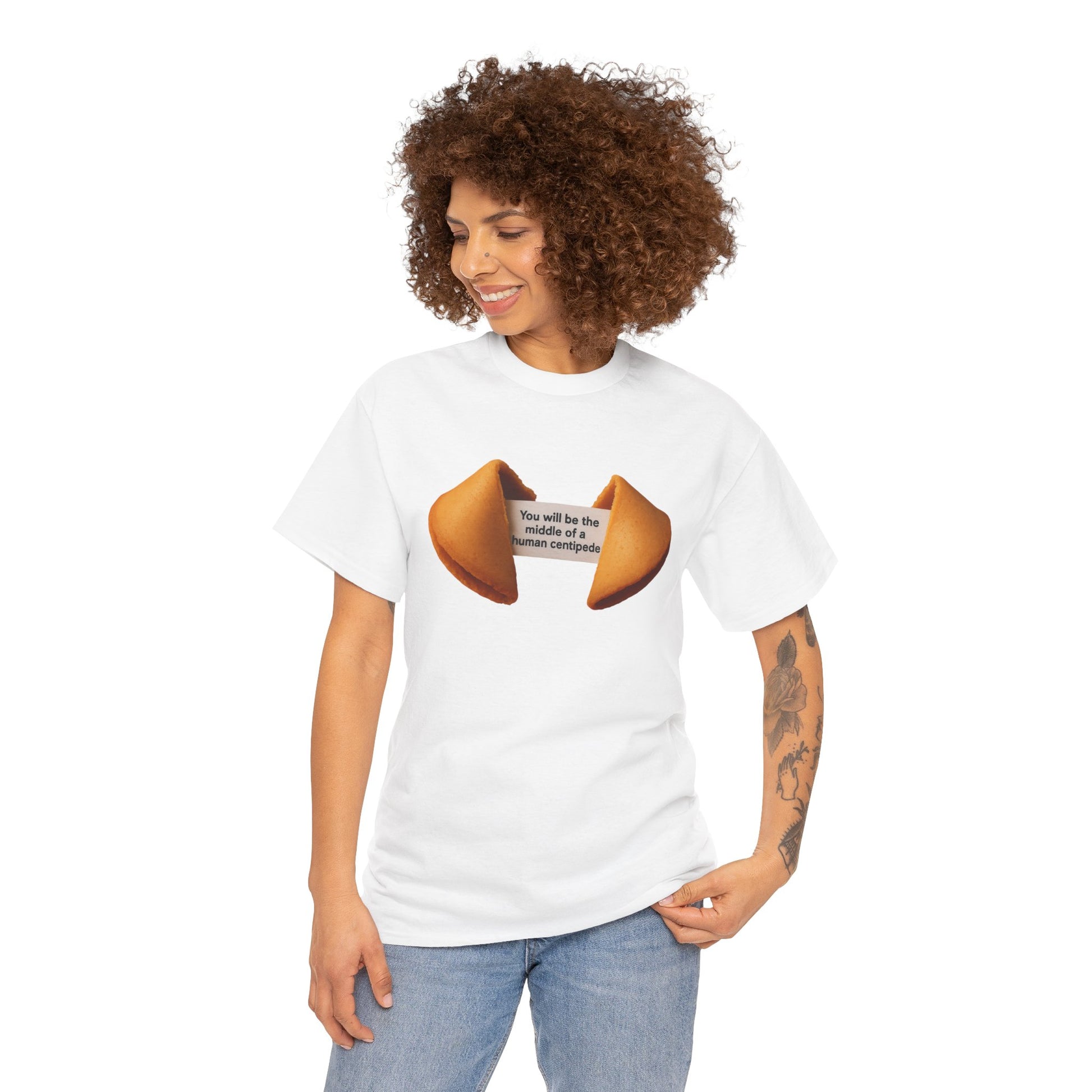 Fortune Cookie Unisex Heavy Cotton Tee - Positive Vibes Shirt