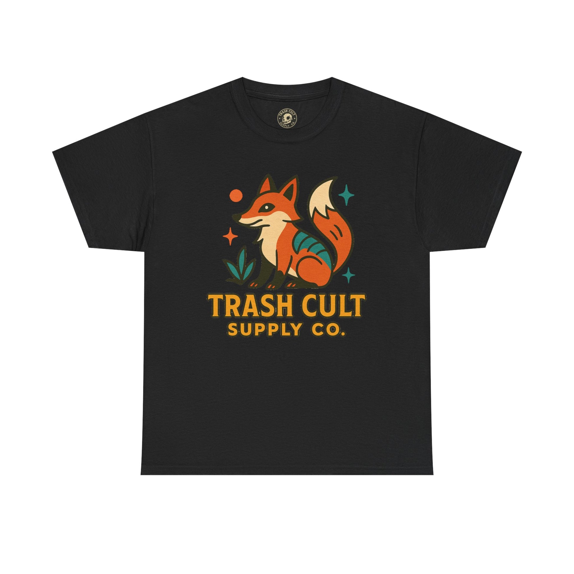 Trash Cult Fox Unisex Heavy Cotton Tee - Eco-Friendly Fashion Statement, Perfect for Nature Lovers, Casual Wear, Gifts, and Festivals