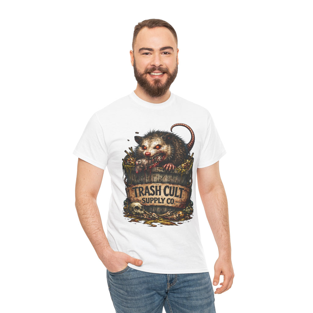 Opossum Trash Cult Tee — Vintage Grunge Wildlife Graphic T-Shirt