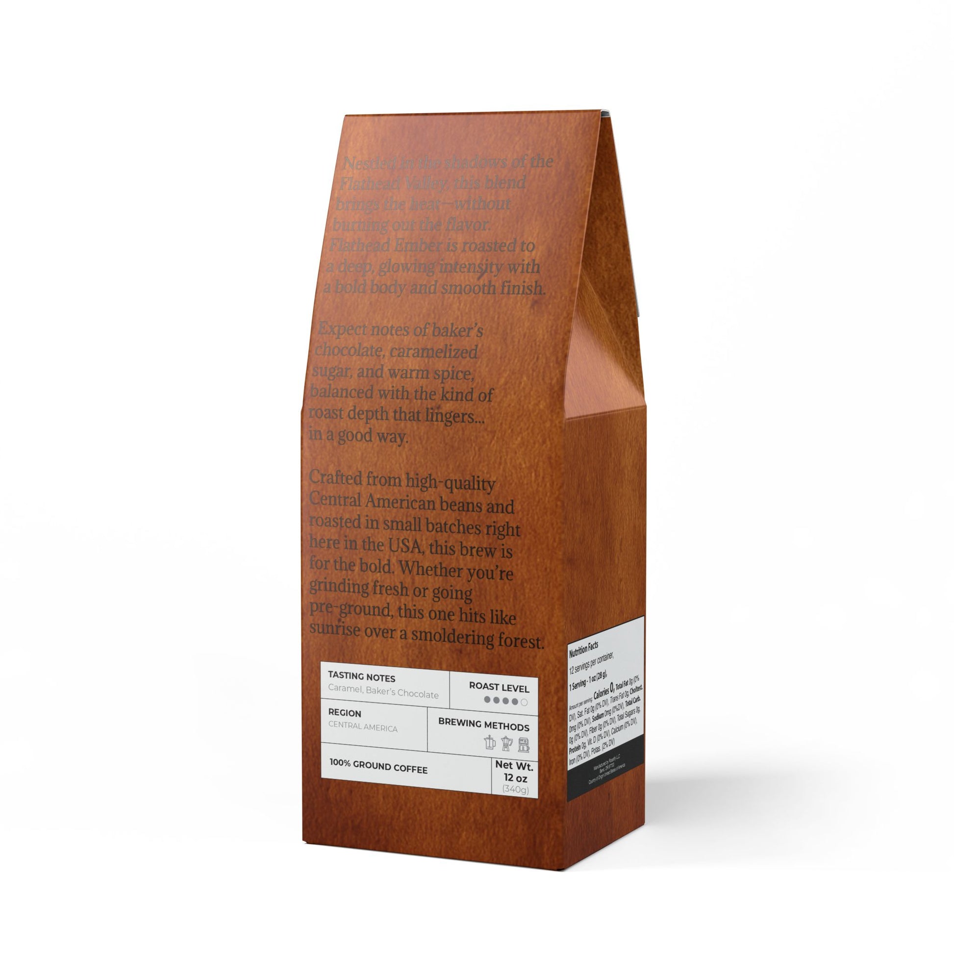 🔥 Flathead Ember – Medium-Dark Roast Coffee (12oz)