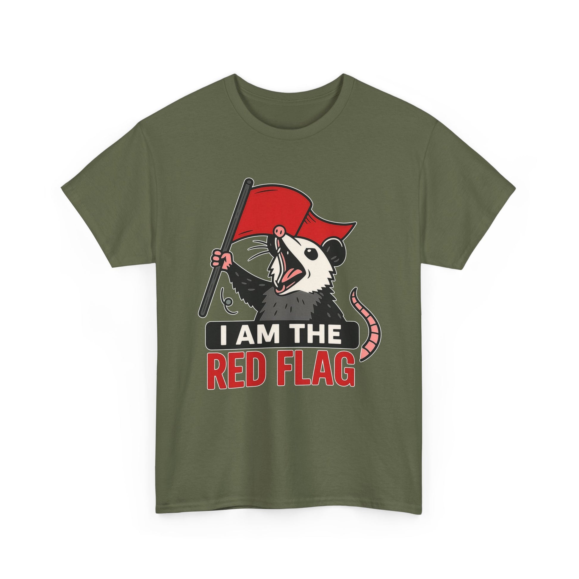 T-Shirt — "I Am The Red Flag" Possum Graphic Tee