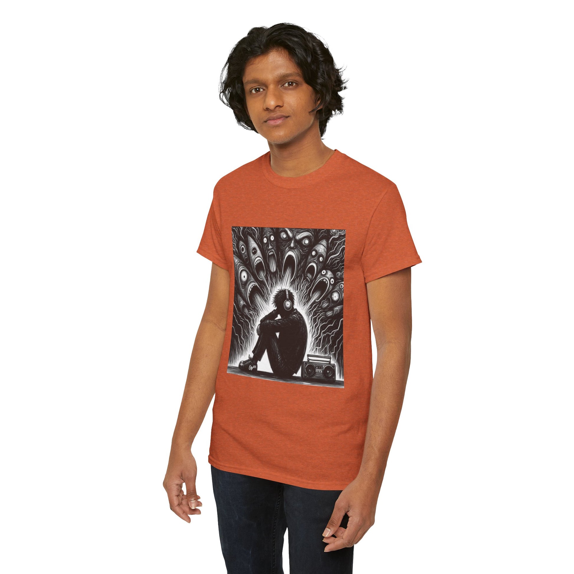 Xian Allen x Trash Cult Shirt – “Turn It Up Louder” | Screaming Chaos Headphones Tee