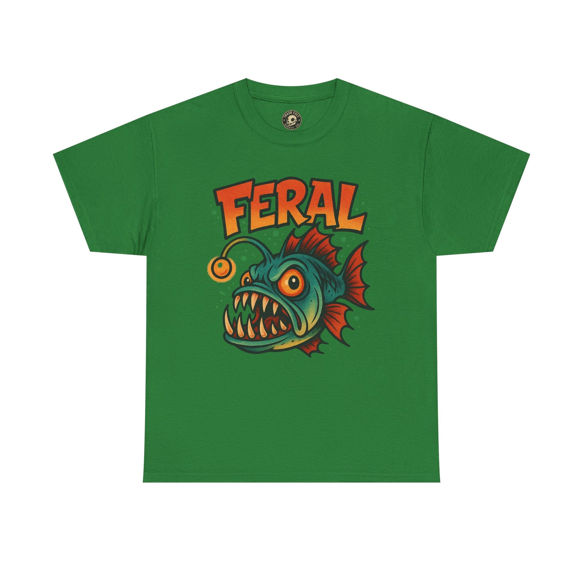 Feral Graphic Tee, Unisex Heavy Cotton Shirt, Edgy Apparel for Art Lovers, Perfect for Gifts and Casual Wear, Streetwear Fashion