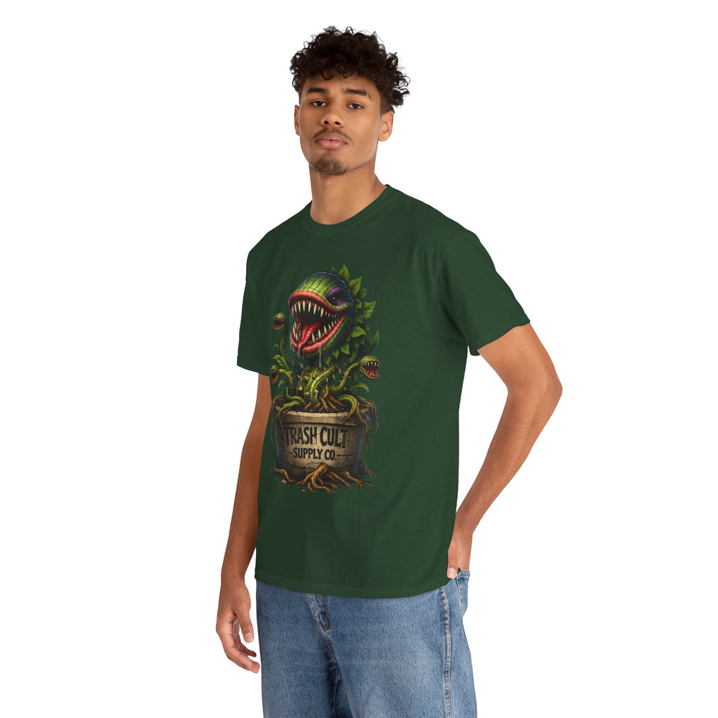 Carnivorous Plant Graphic Tee — "Trash Cult Supply Co." Potted Monster Shirt