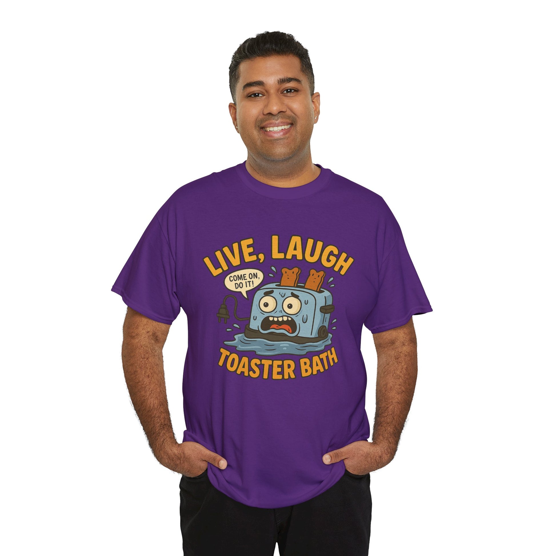 Funny Toaster Bath Tee, Humorous Unisex Shirt, Gift for Friends, Lightweight Cotton Tee, Birthday Party Outfit