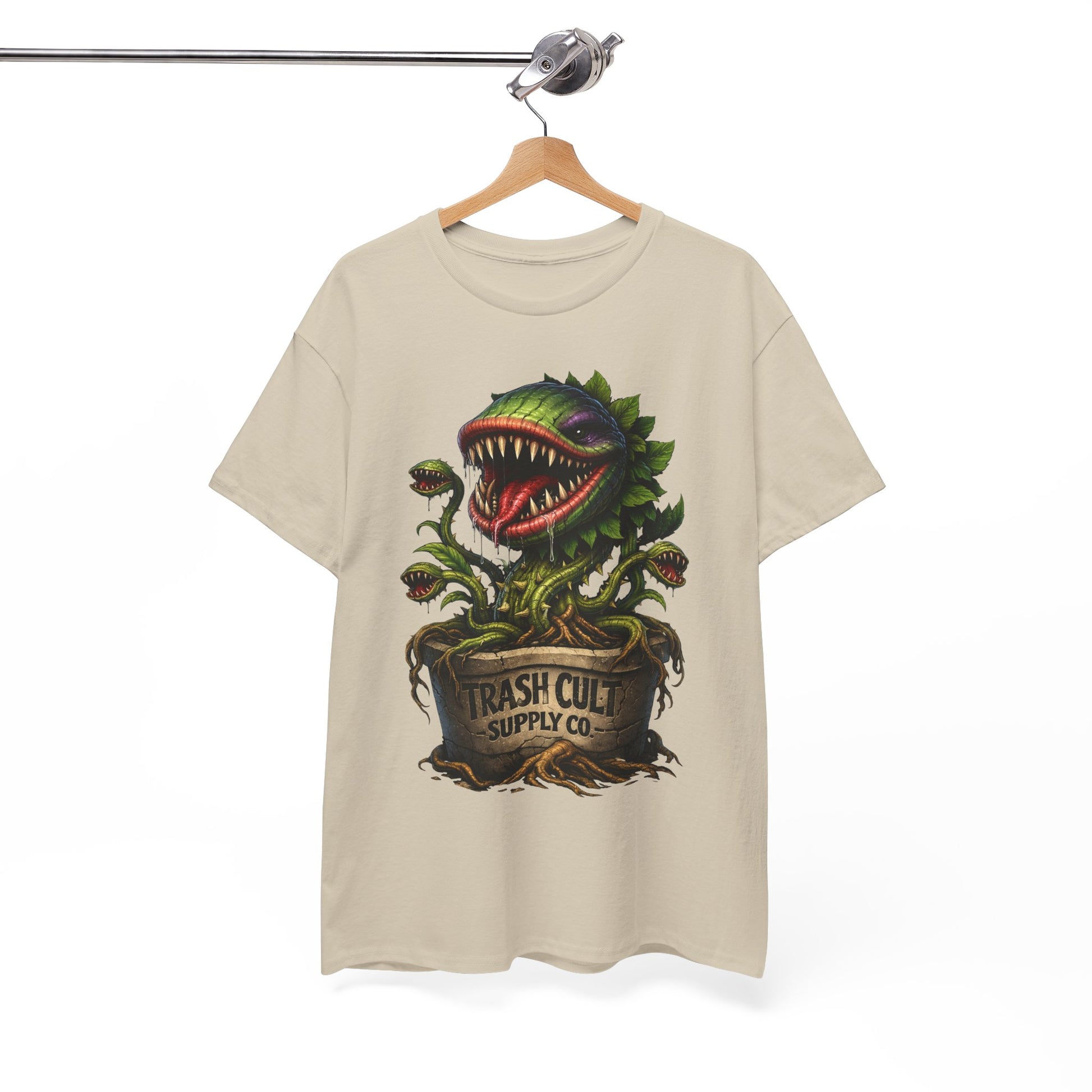 Carnivorous Plant Graphic Tee — "Trash Cult Supply Co." Potted Monster Shirt