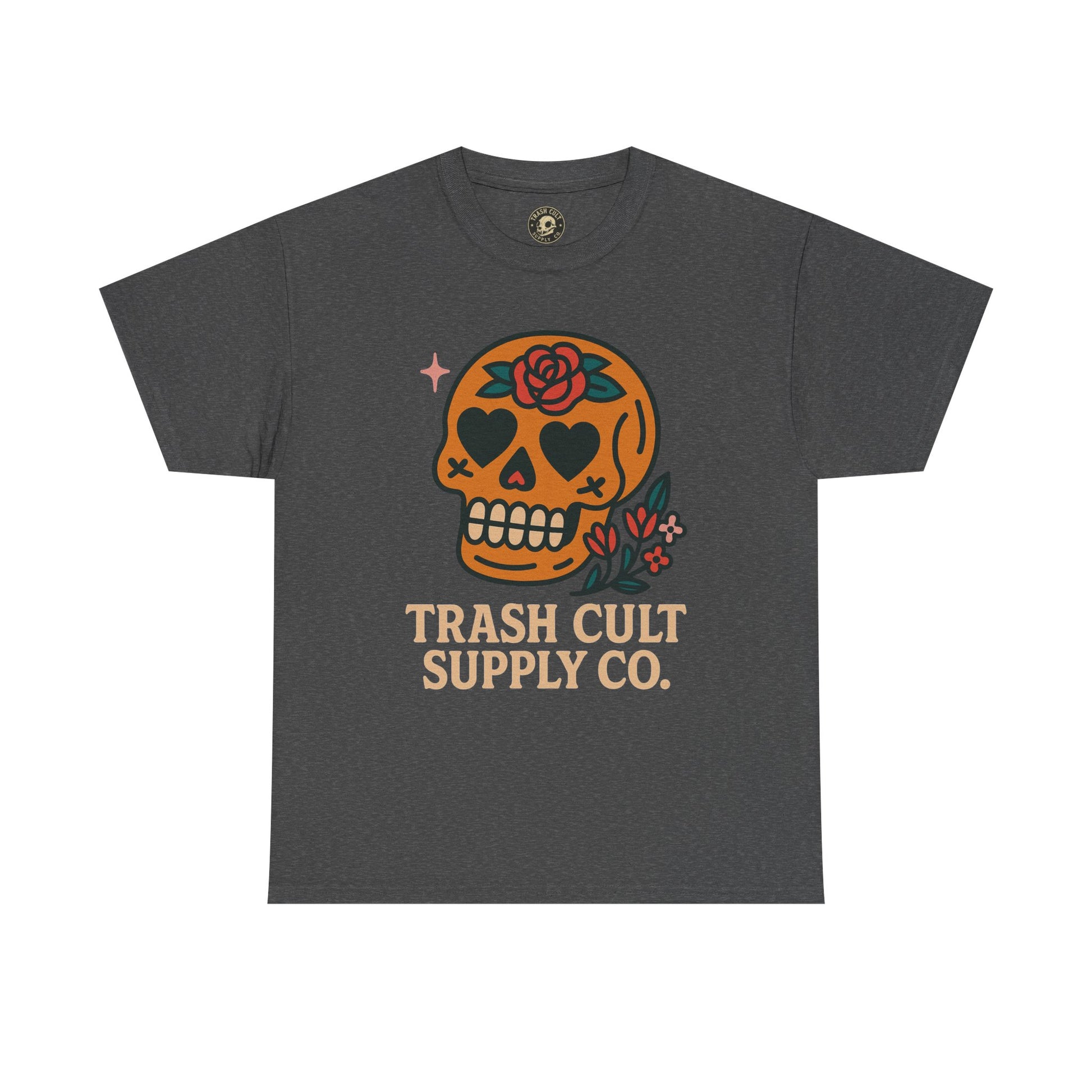 Sugar Skull T-Shirt – Trash Cult Supply Co. – Gildan 5000 Heavy Cotton Tee