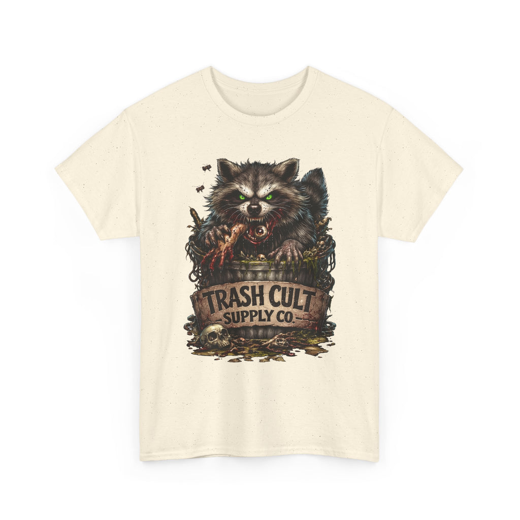 Raccoon 'Trash Cult Supply Co.' Graphic Tee — Vintage Grunge Animal Streetwear