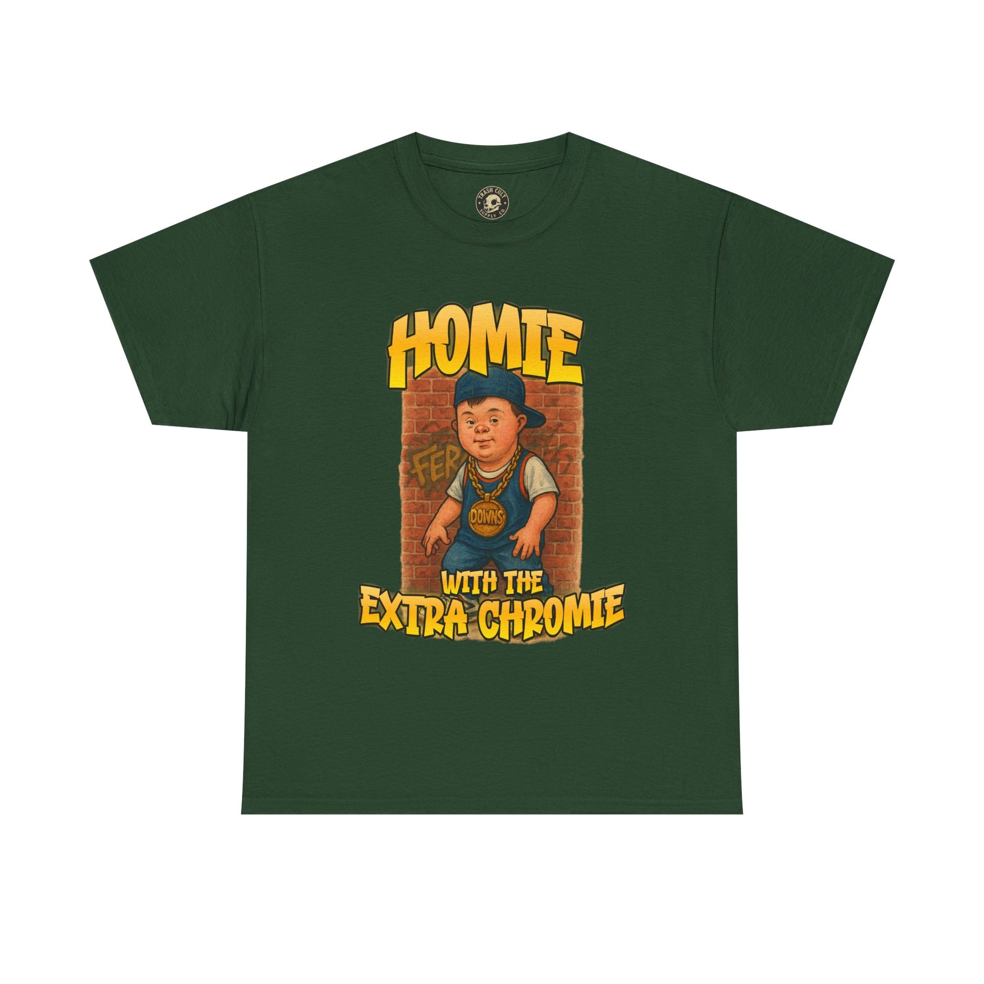 Homie with the Extra Chromie Shirt – Fun Supportive Tee for Down Syndrome Awareness – Gildan 5000