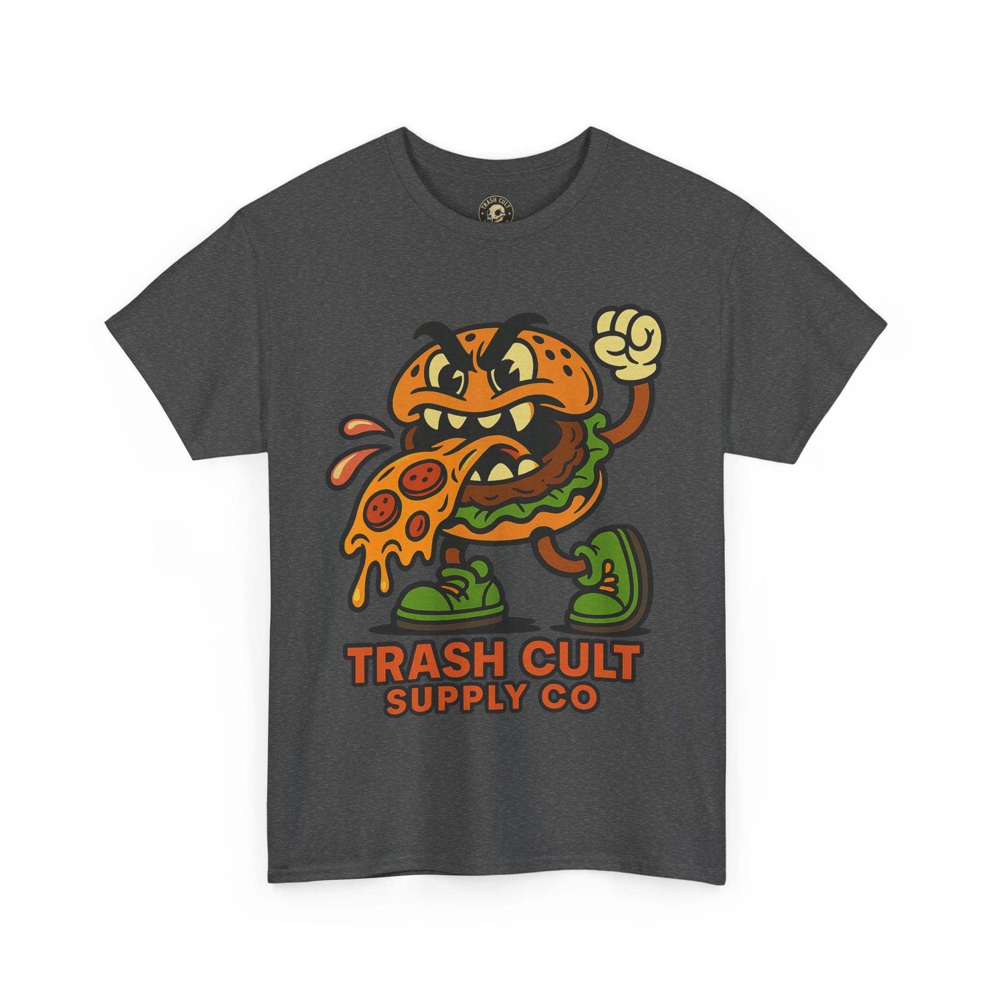 Angry Burger Pizza Spitter Tee – Trash Cult Supply Co | Gildan 5000 Shirt