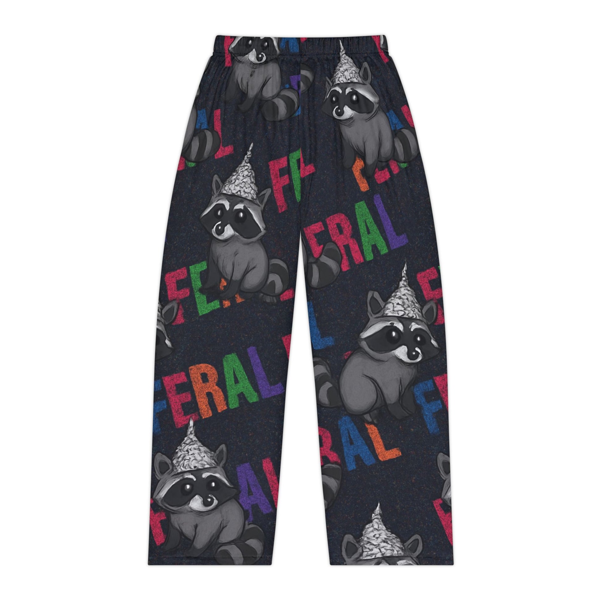 Feral Raccoon Women's Pajama Pants, Cozy Sleepwear, Cute Loungewear, Perfect Gift for Animal Lovers, Fun Relaxation Pants