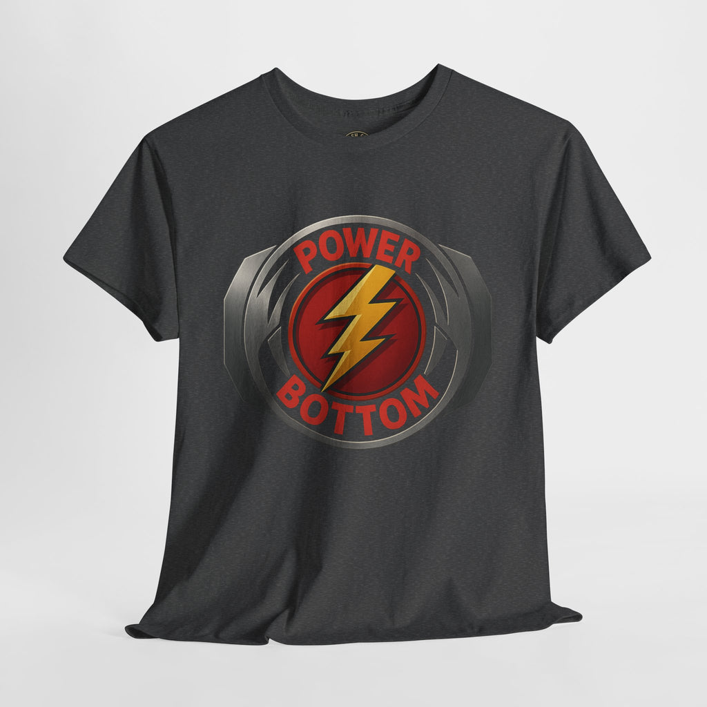 Power Bottom Graphic Tee | Unisex Heavy Cotton Shirt, LGBTQ+ Pride Apparel, Casual Wear, Gift for Friends, Humor Shirt
