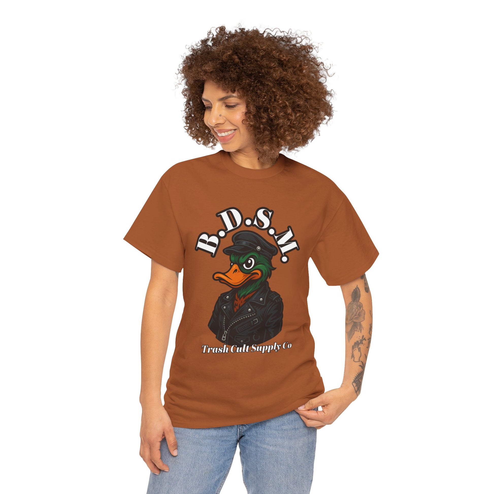 BDSM Mallard Duck Biker Shirt – Funny Biker Duck Tee on Gildan 5000