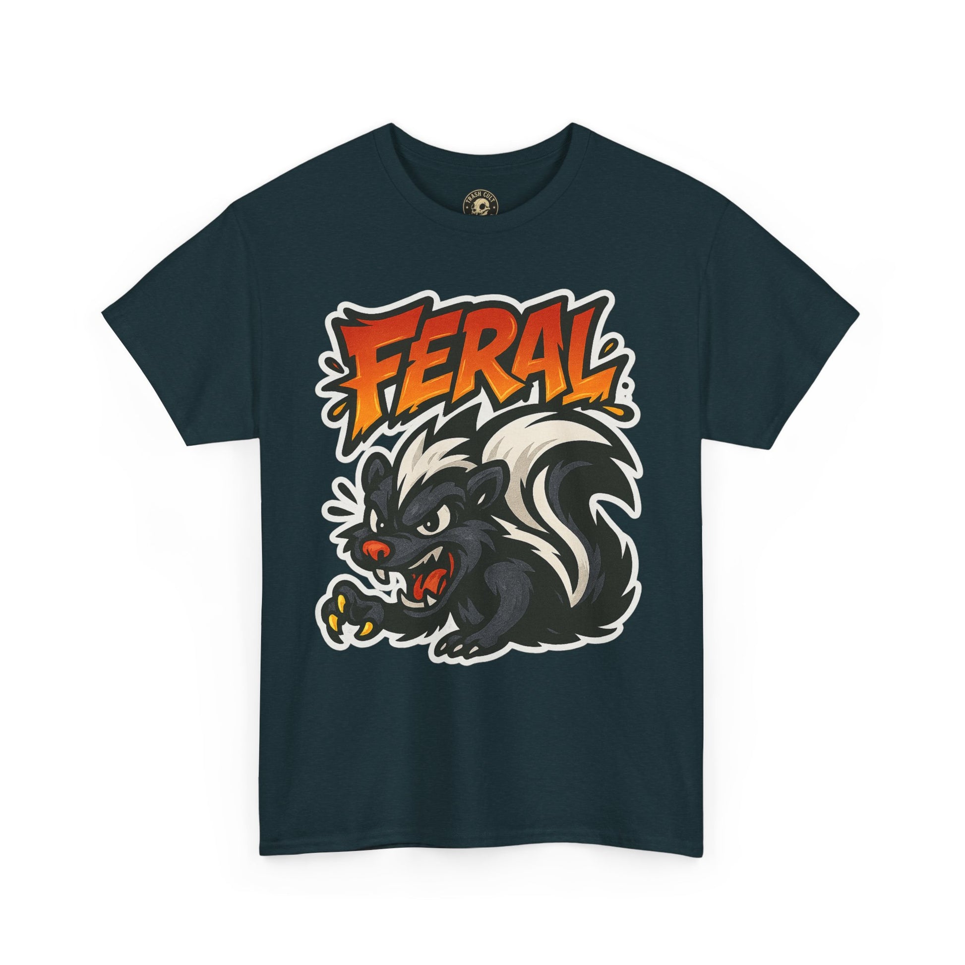 Feral  Skunk Graphic Tee, Cool T-Shirt, Streetwear Style, Unique Gift, Animal Lover Apparel, Fun Casual Wear