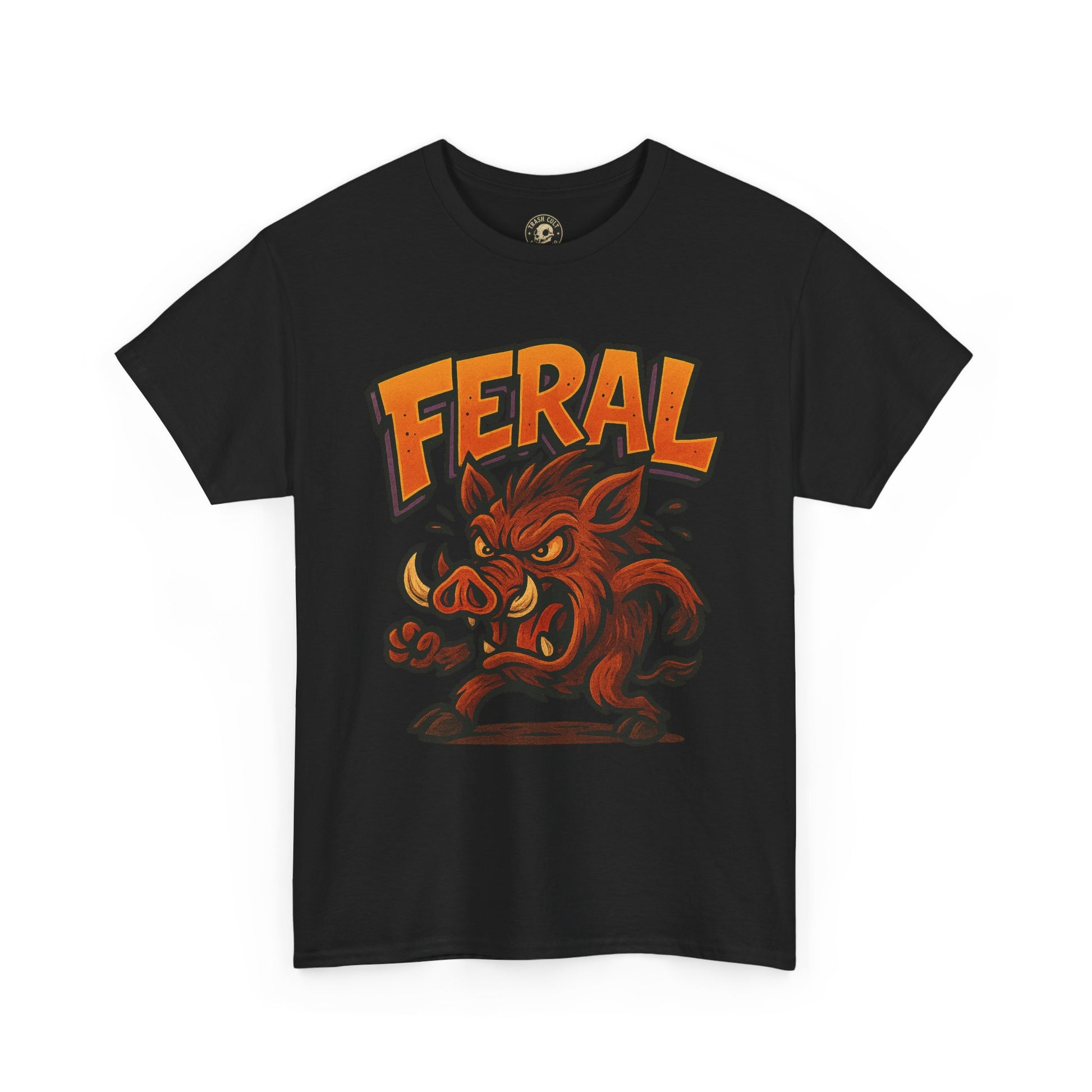 Feral Boar T-Shirt – Bold Unisex Animal Graphic Tee | Funny Cotton Shirt for Chaos Creatures