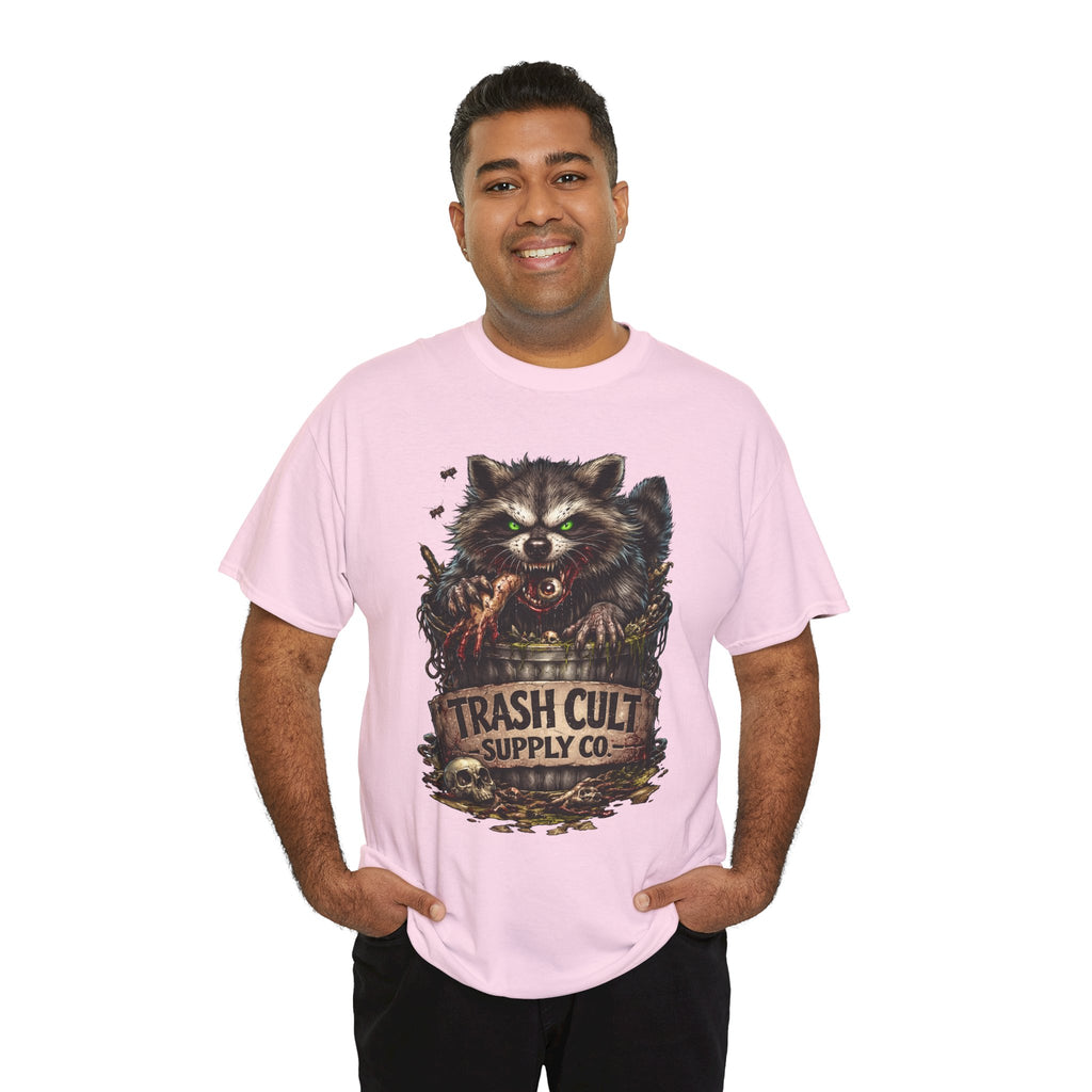 Raccoon 'Trash Cult Supply Co.' Graphic Tee — Vintage Grunge Animal Streetwear