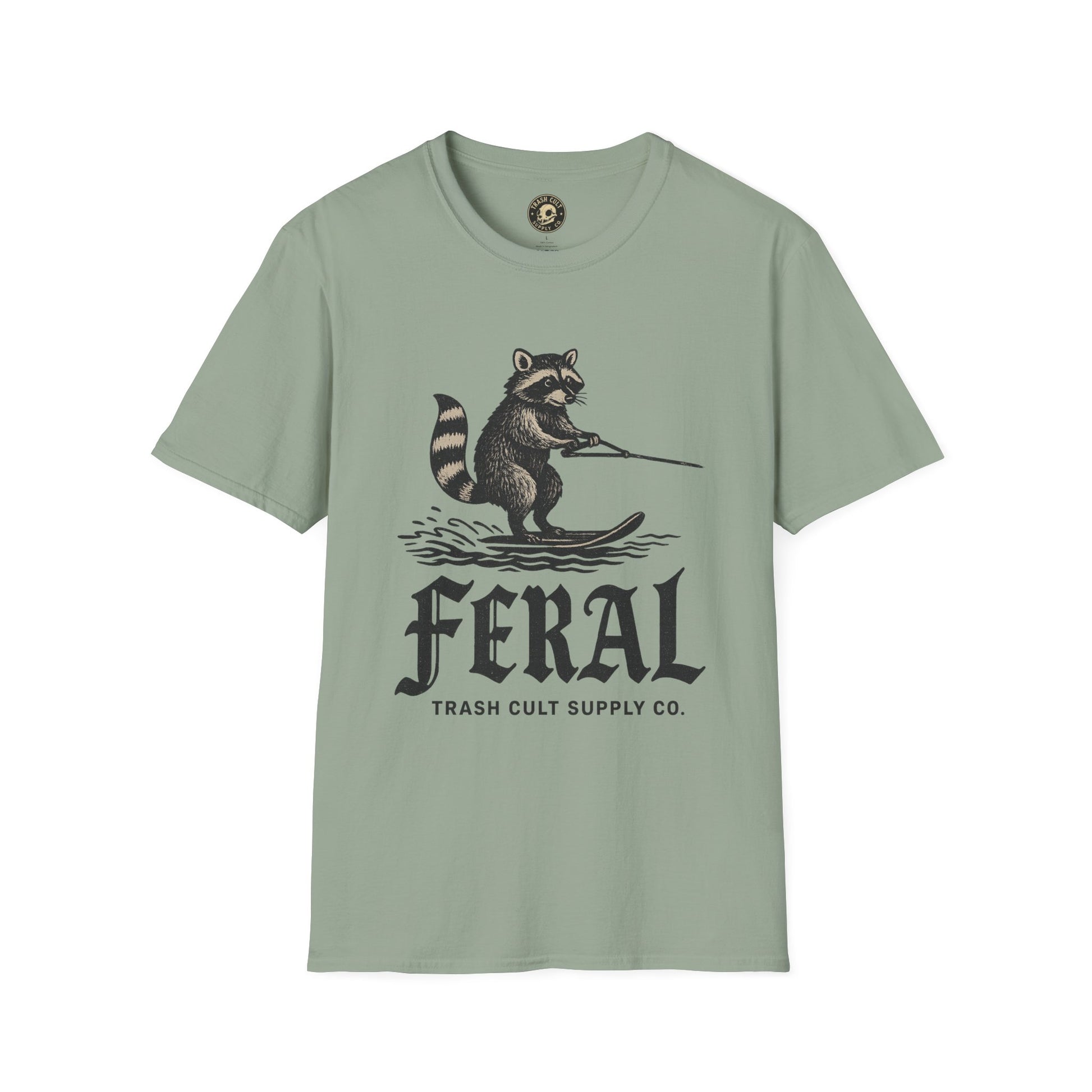 Feral Water Skiing Raccoon Vintage Shirt – Trash Cult Supply Co. | Gildan 2000 Softstyle