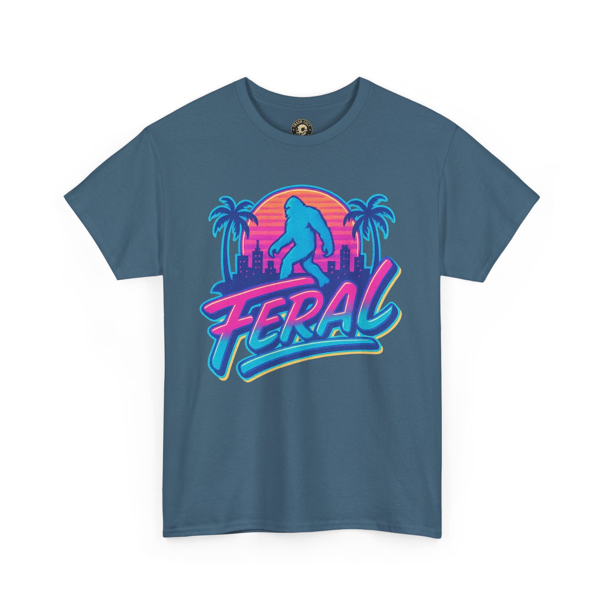 Retro Feral Bigfoot Tee – Tropical Chaos Meets Cryptid Cool