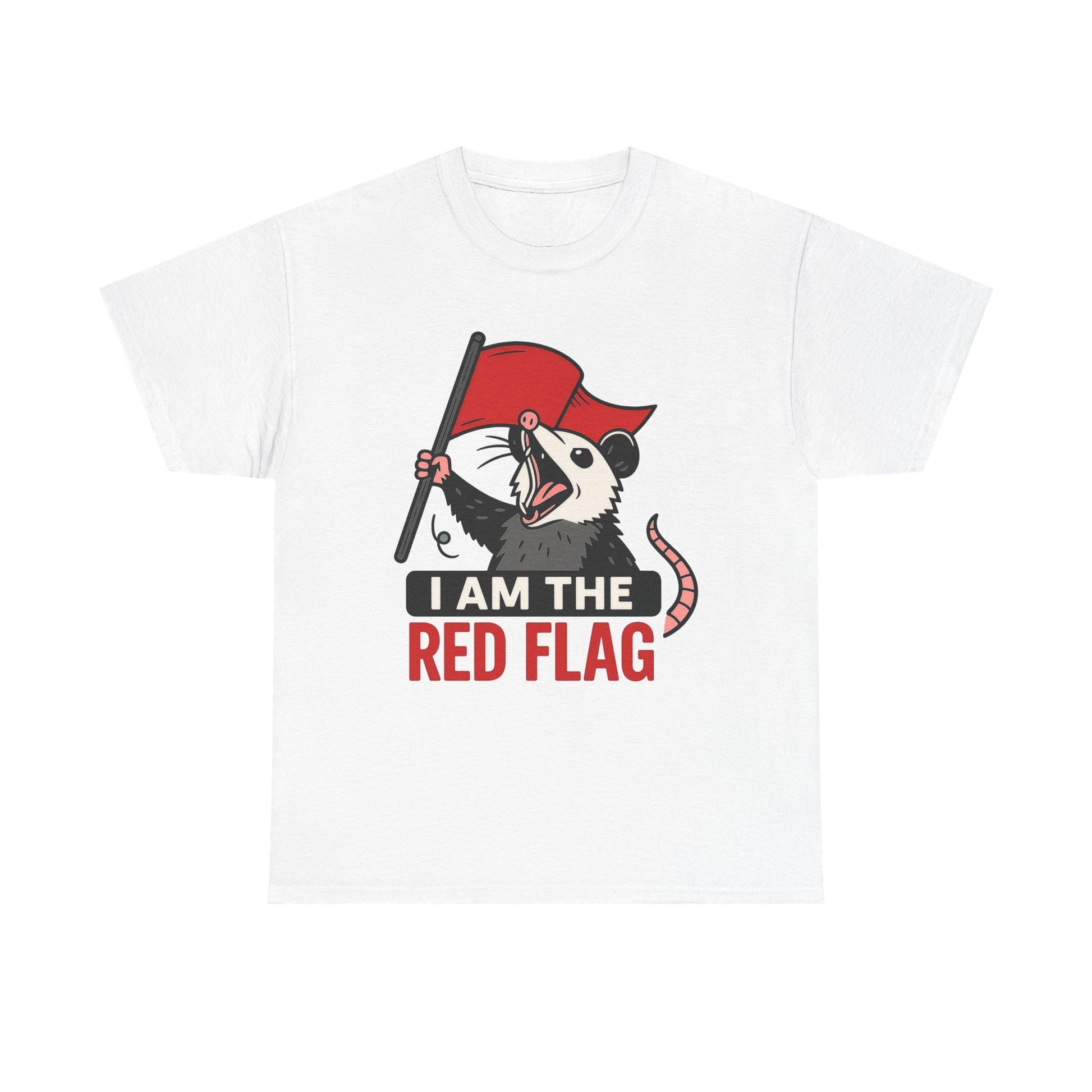 T-Shirt — "I Am The Red Flag" Possum Graphic Tee