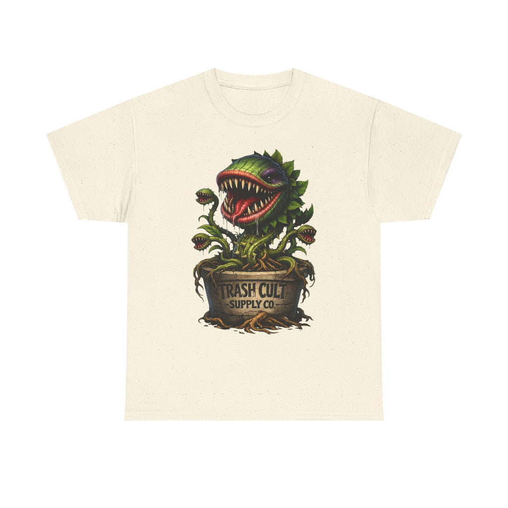 Carnivorous Plant Graphic Tee — "Trash Cult Supply Co." Potted Monster Shirt