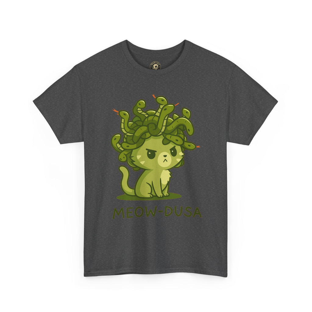 Meow-dusa Funny Cat Medusa T-Shirt – Gildan 5000 Heavy Cotton Tee