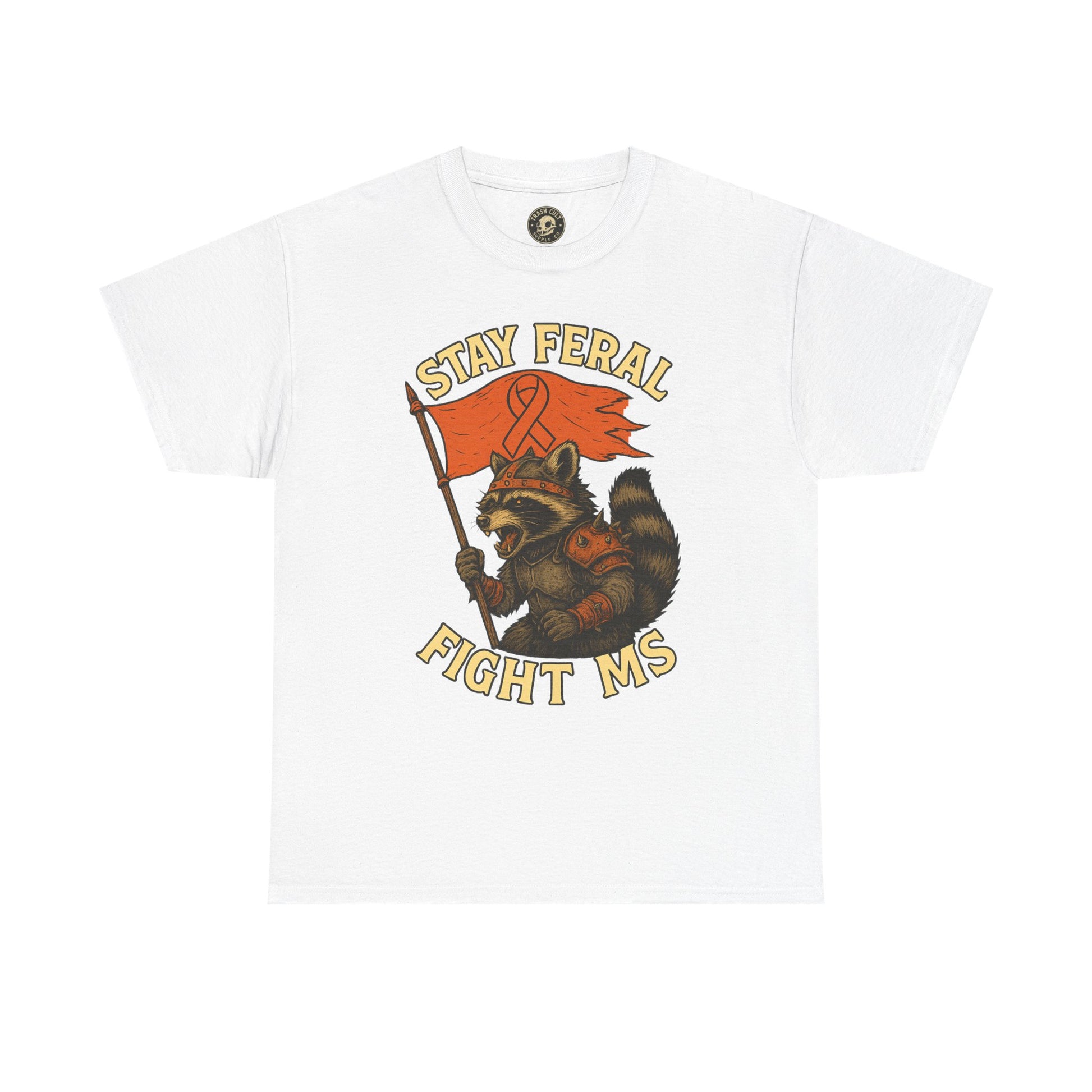 Stay Feral Fight MS Raccoon warrior shirt