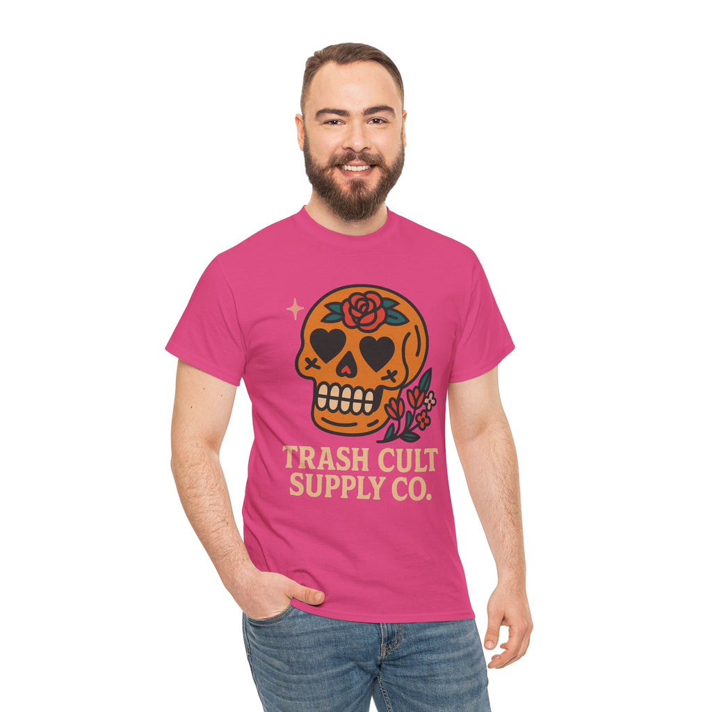 Sugar Skull T-Shirt – Trash Cult Supply Co. – Gildan 5000 Heavy Cotton Tee