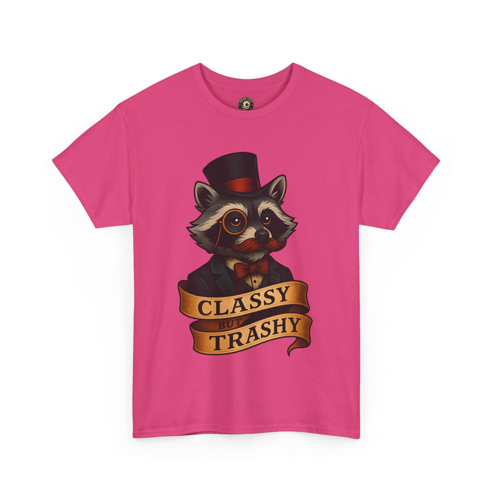Classy Trashy Raccoon Tee, Unisex Heavy Cotton Tee, Funny Animal Shirt, Unique Gift, Casual Wear, Vintage Style T-Shirt