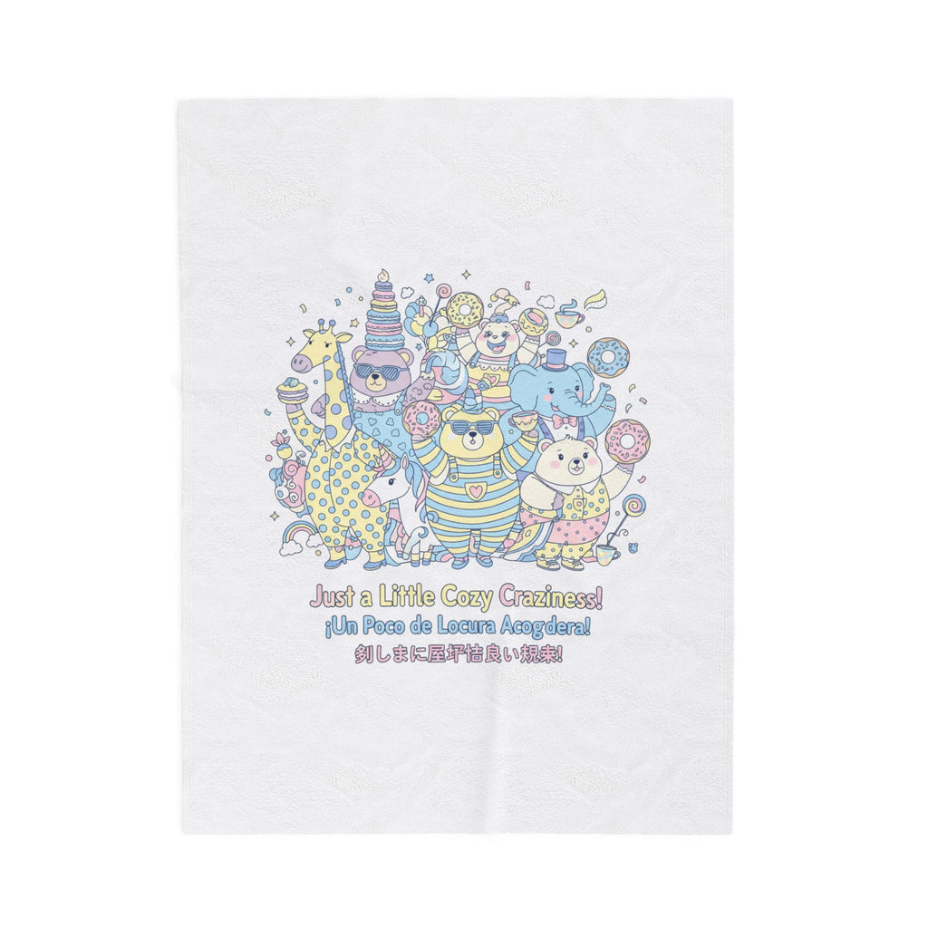 Cozy Cute Chaos Velveteen Plush Blanket | mildly unhinged, whimsical weird
