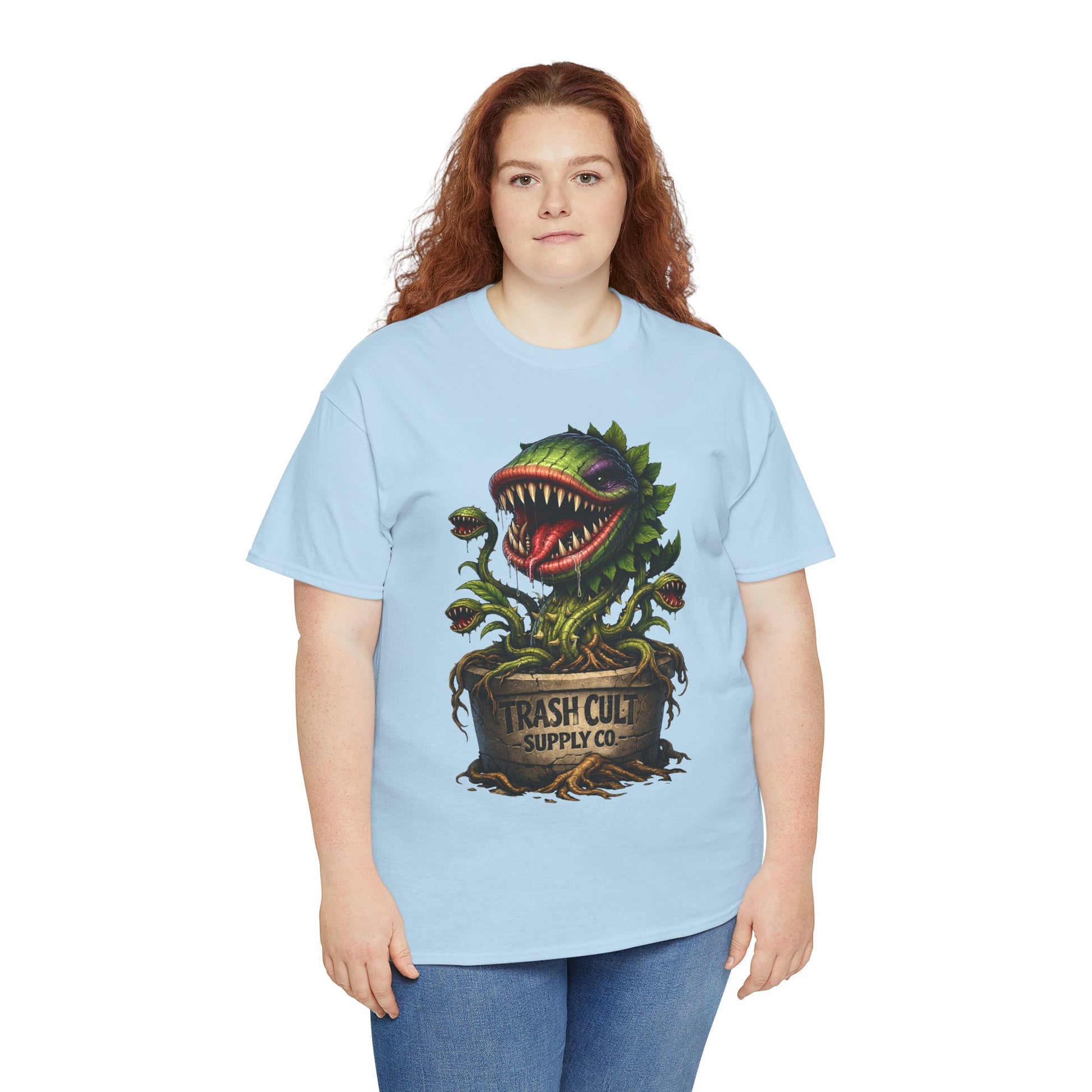 Carnivorous Plant Graphic Tee — "Trash Cult Supply Co." Potted Monster Shirt