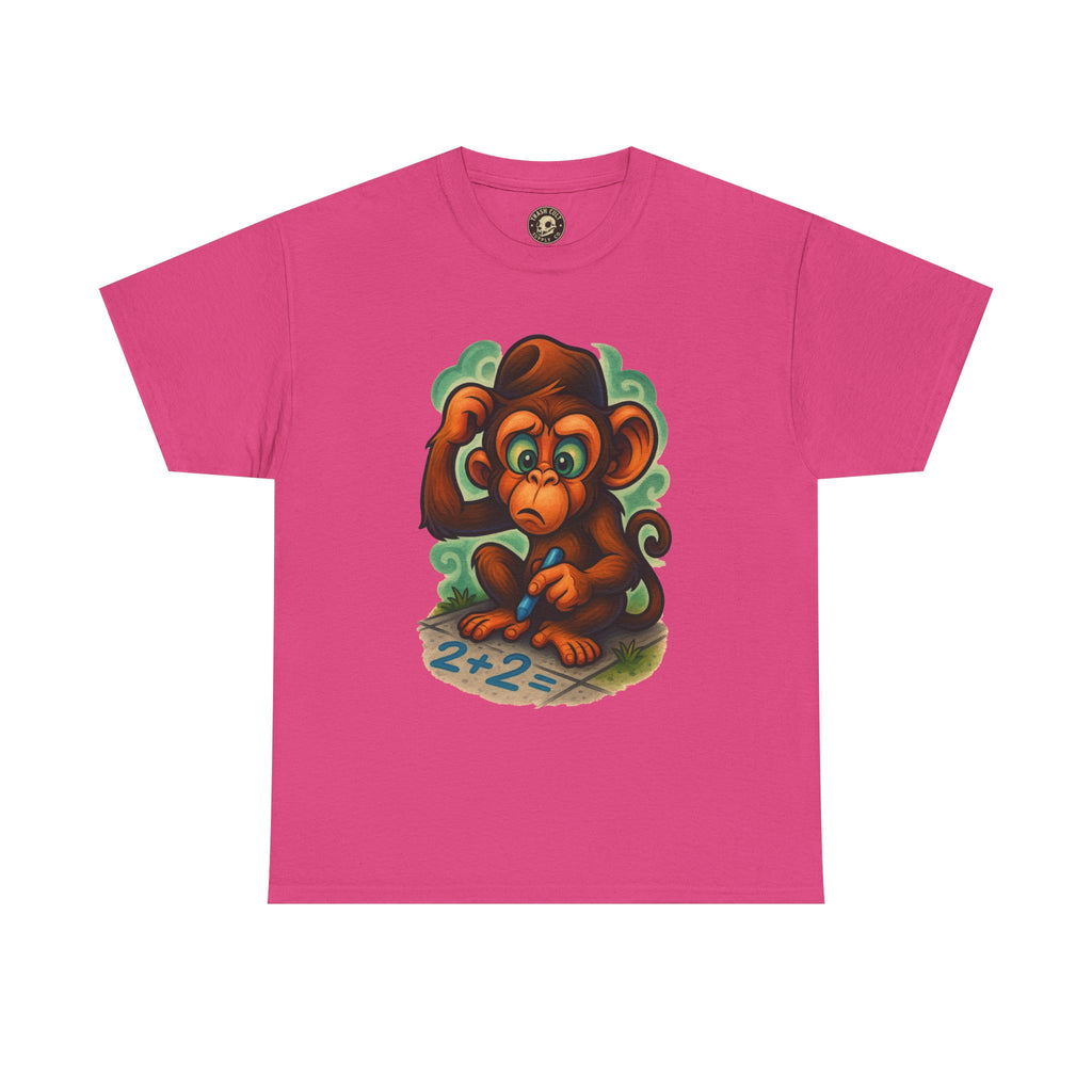 Confused Monkey Math Shirt – Funny Thoughtful Graphic Tee | Unisex Gildan 5000