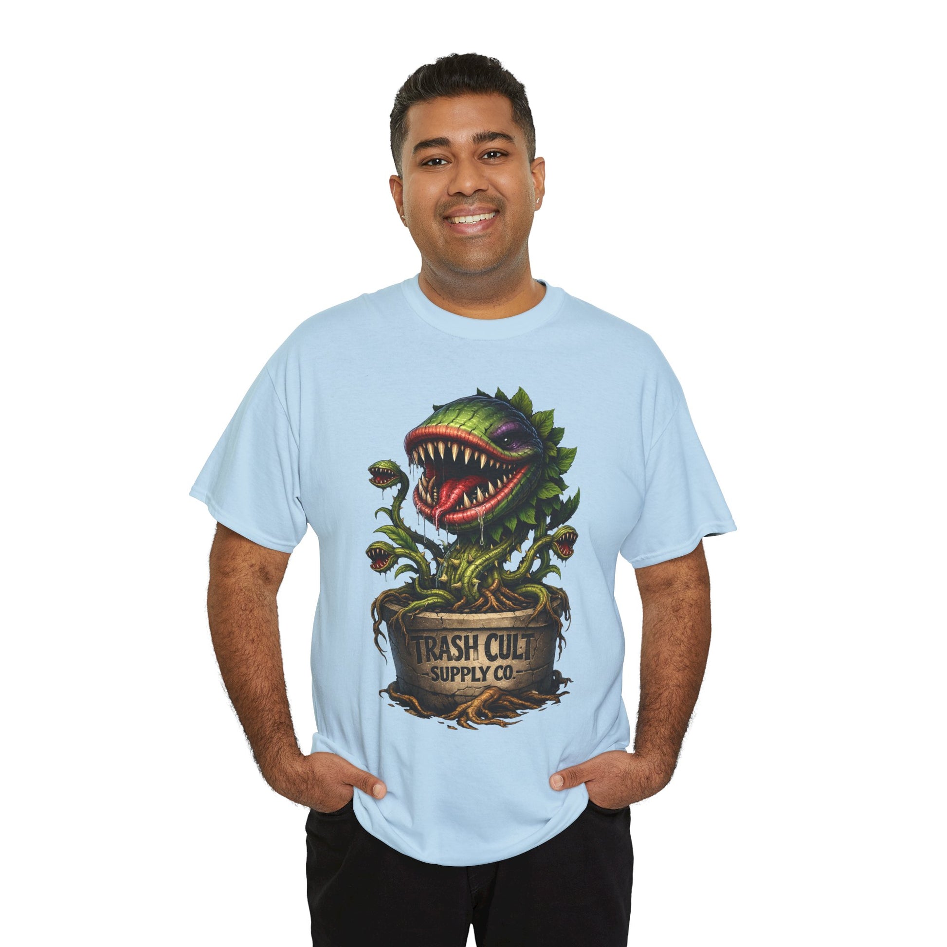 Carnivorous Plant Graphic Tee — "Trash Cult Supply Co." Potted Monster Shirt