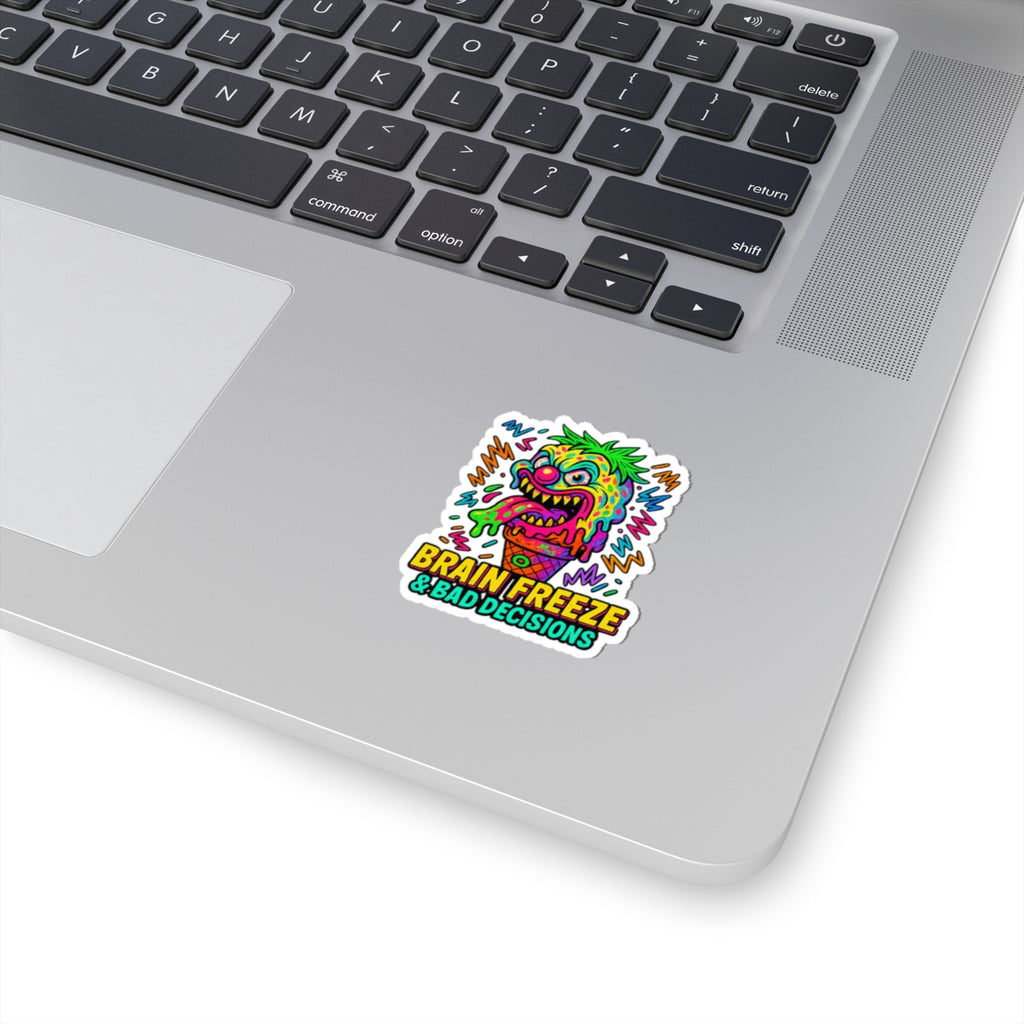 Brain Freeze & Bad Decisions – Limited Edition Kiss Cut Sticker | Illuminasty Drop