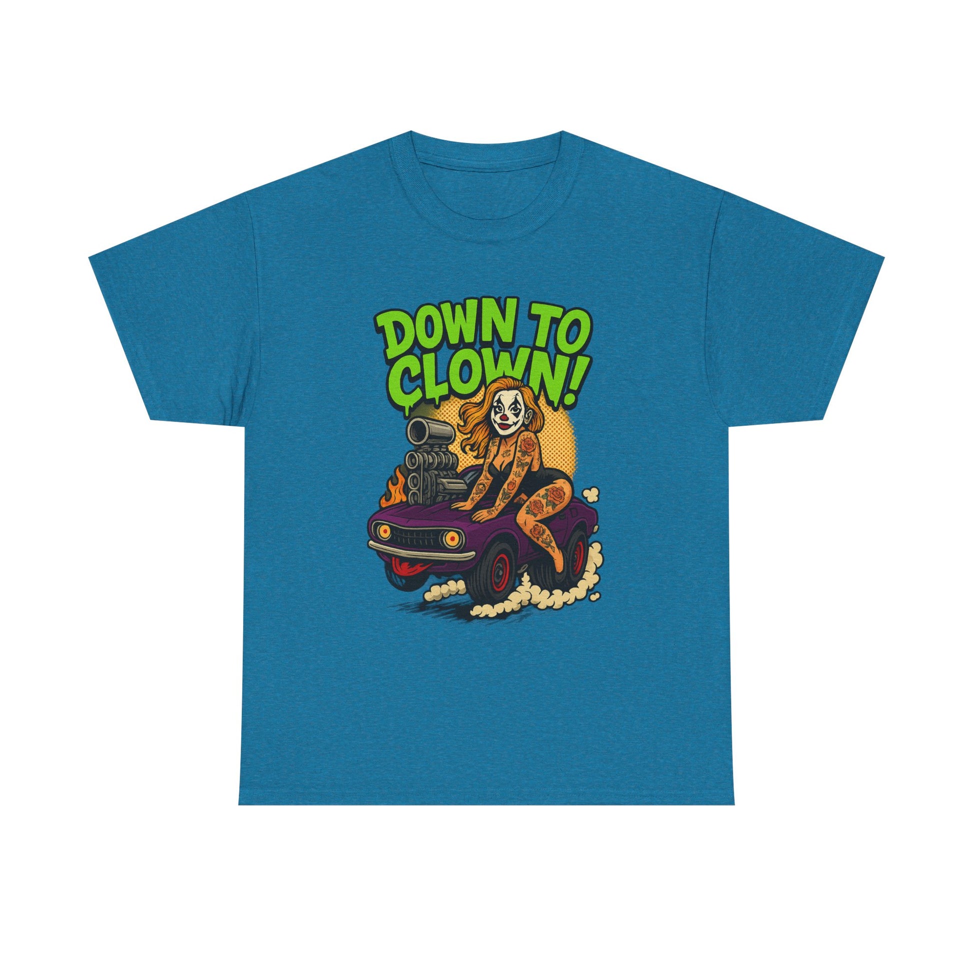 Unisex Graphic Tee | Down to Clown T-Shirt, Fun Statement Shirt, Casual Wear, Gift for Friends, Festivals, Halloween