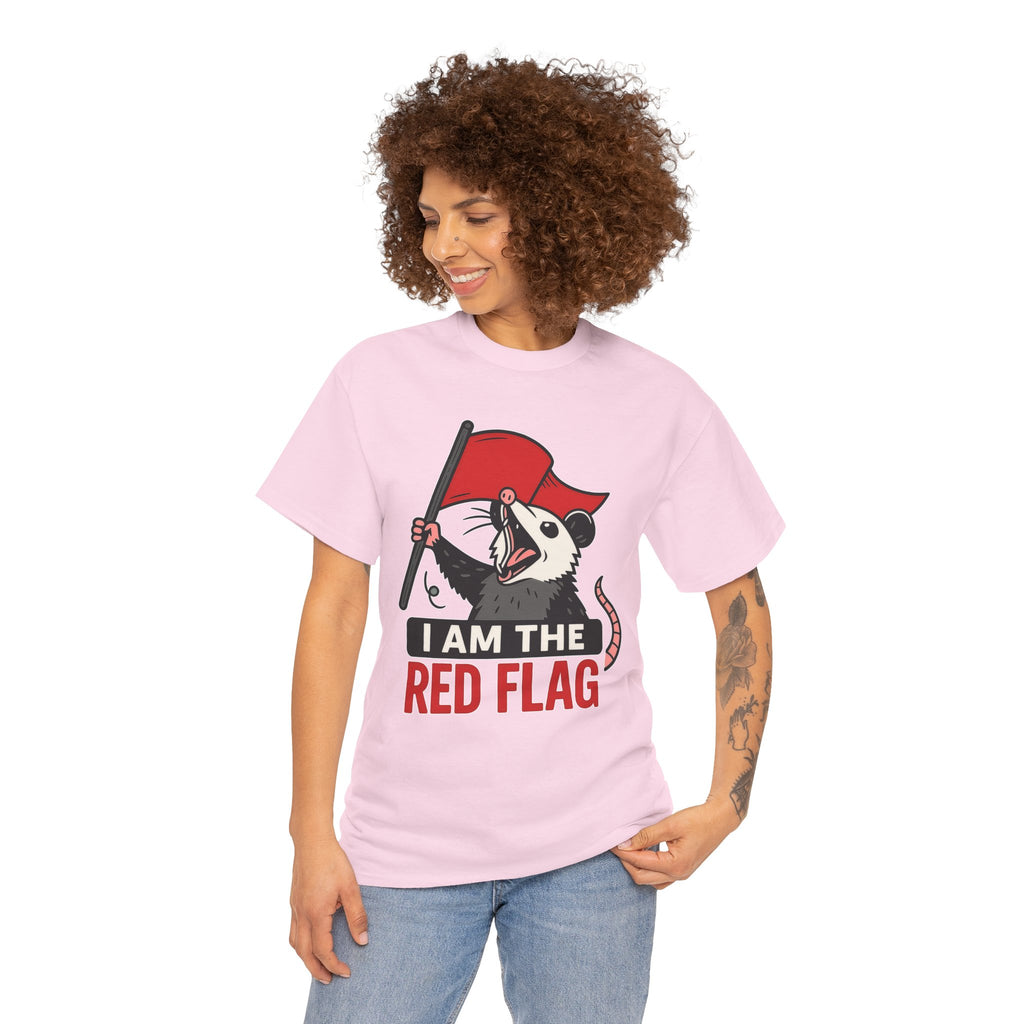 T-Shirt — "I Am The Red Flag" Possum Graphic Tee