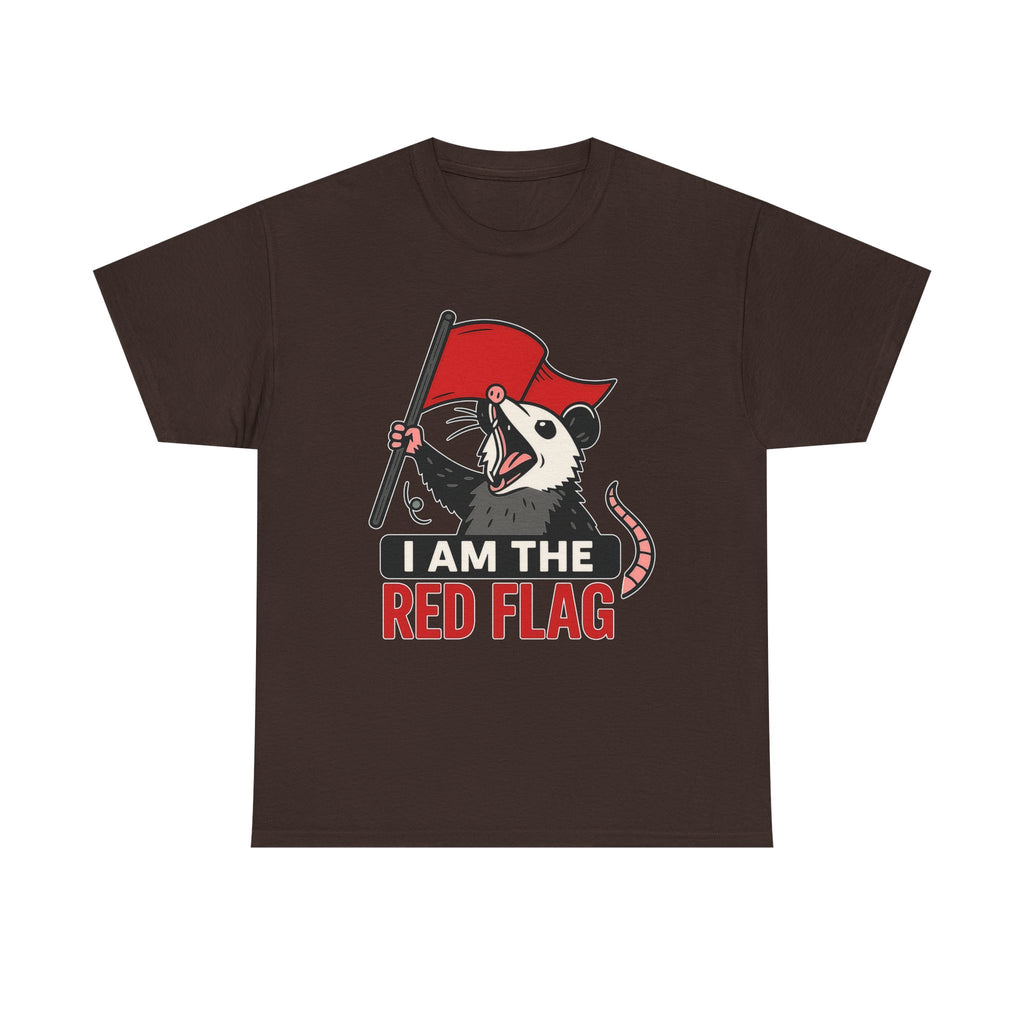 T-Shirt — "I Am The Red Flag" Possum Graphic Tee